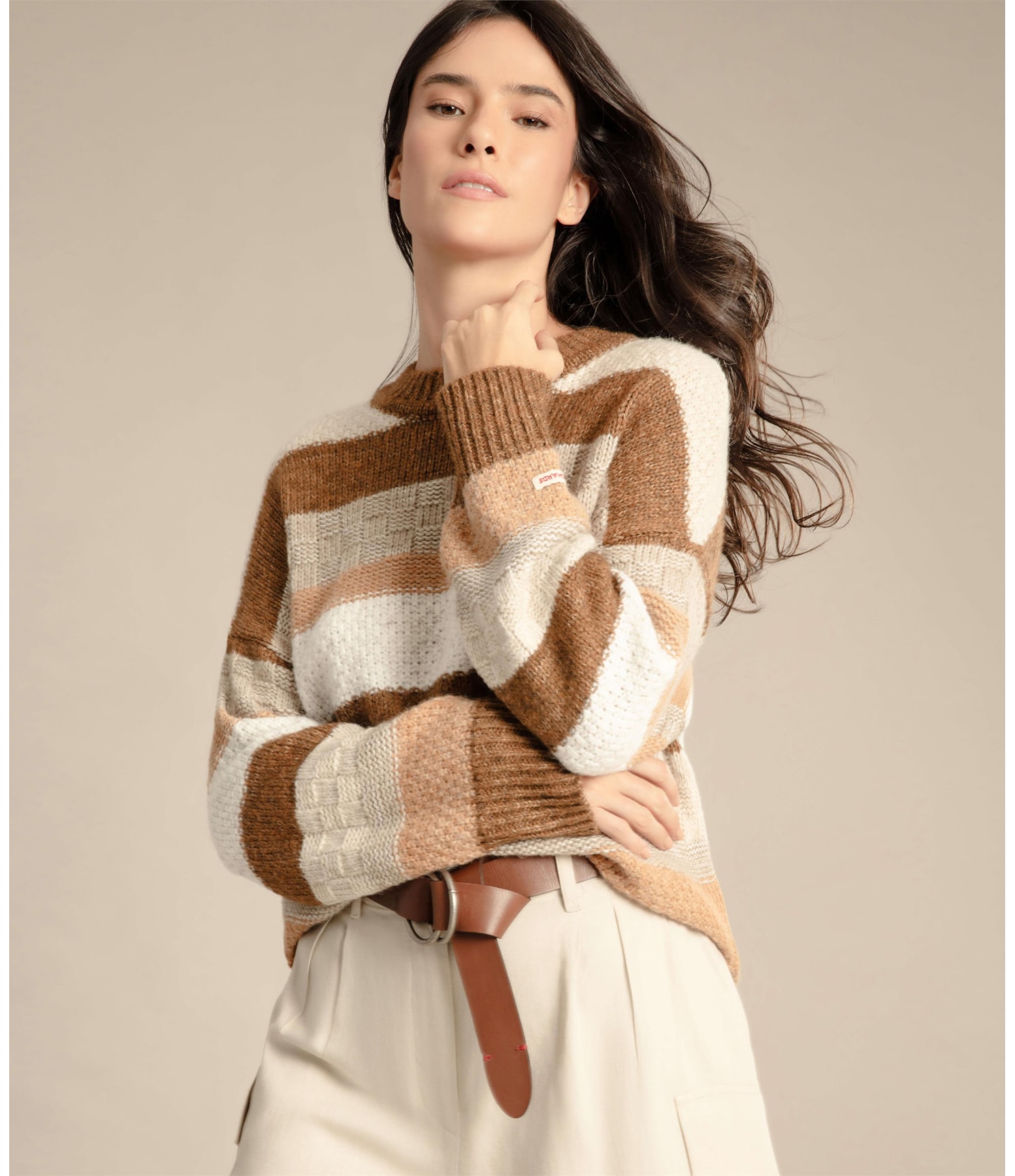 Tricot Susami Listrado Chocolate