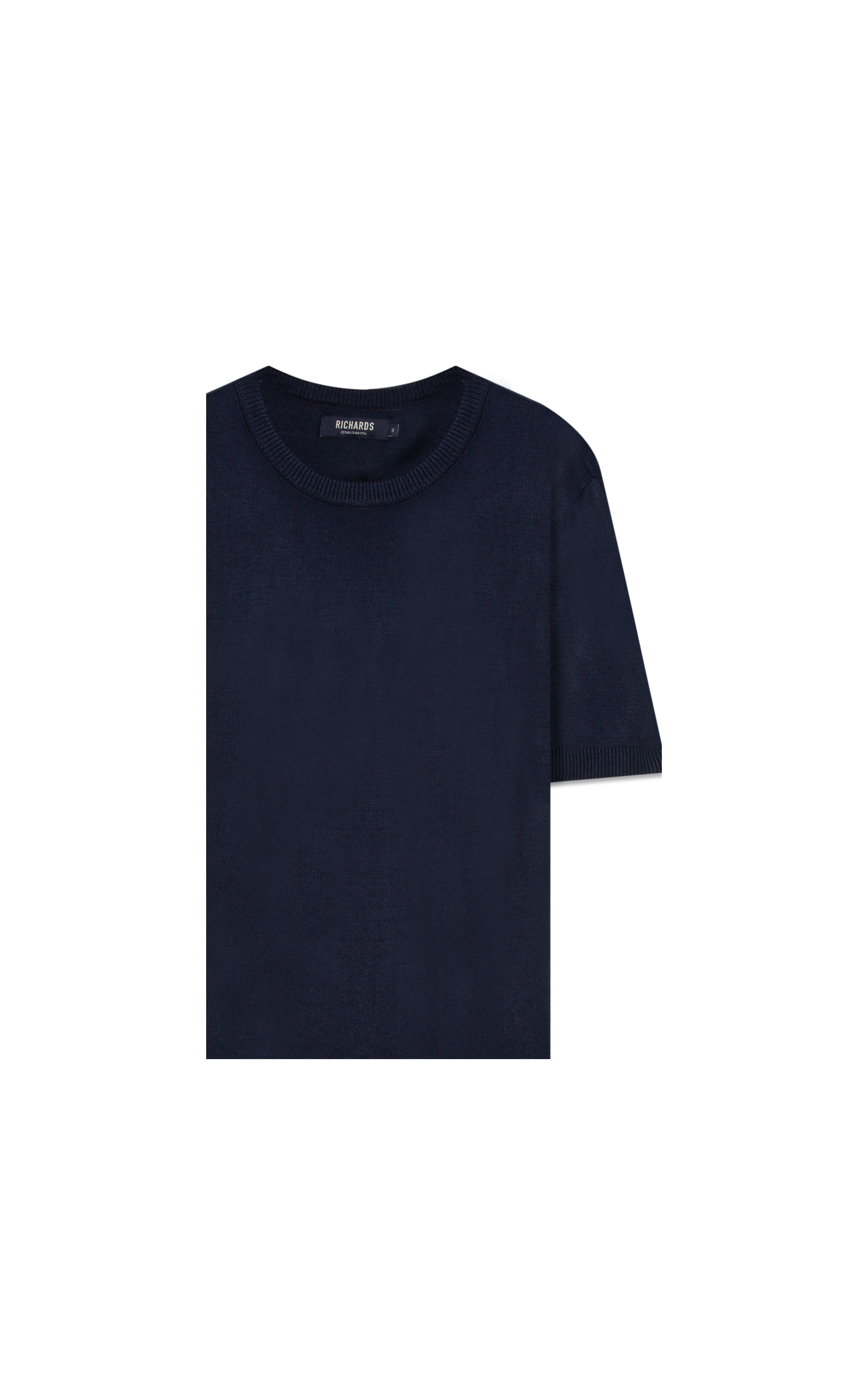 Tricot T-Shirt Acryl Liso Mc Dark Navy