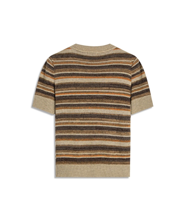 Tricot T-Shirt Alice Listrado Caramelo