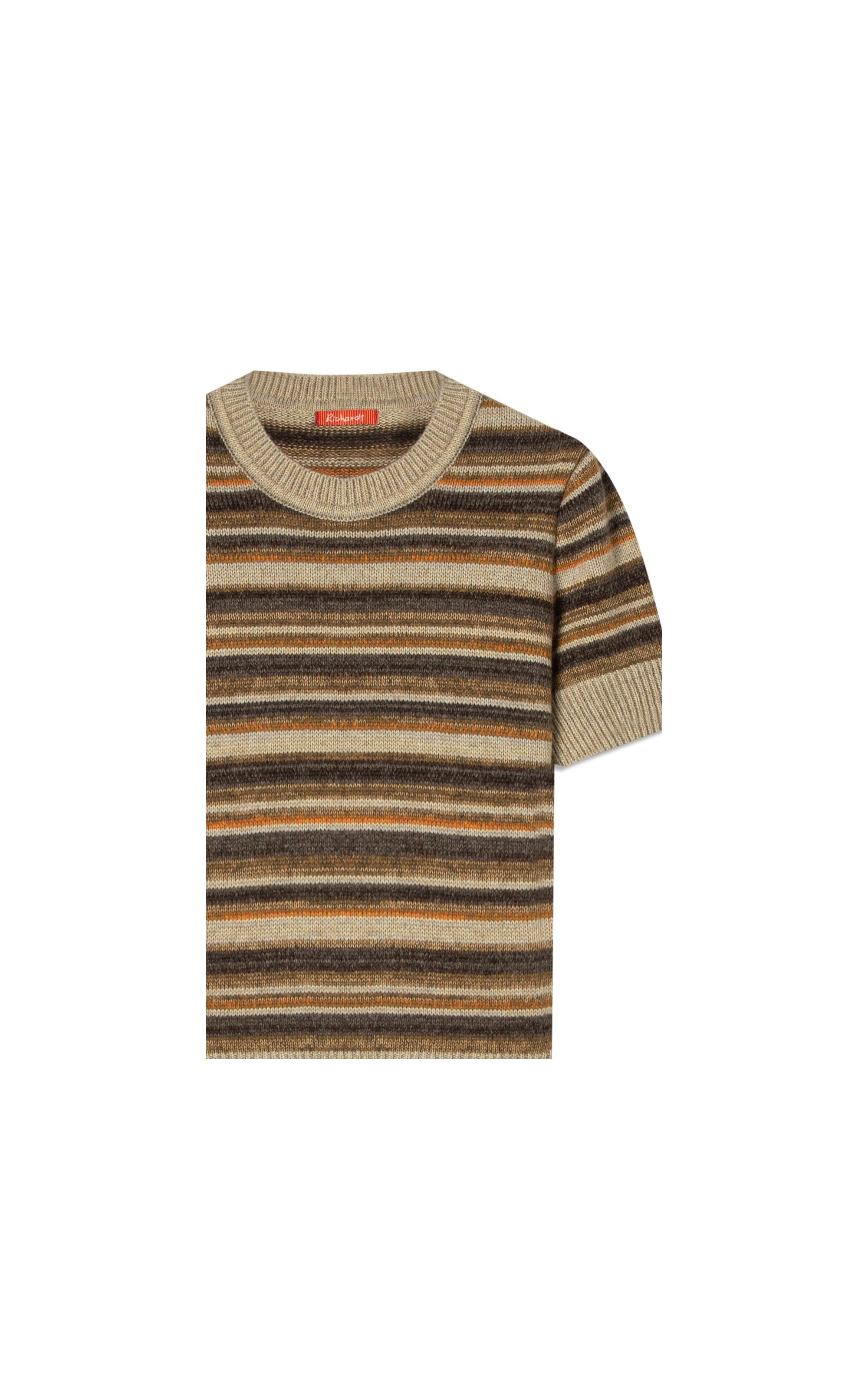Tricot T-Shirt Alice Listrado Caramelo