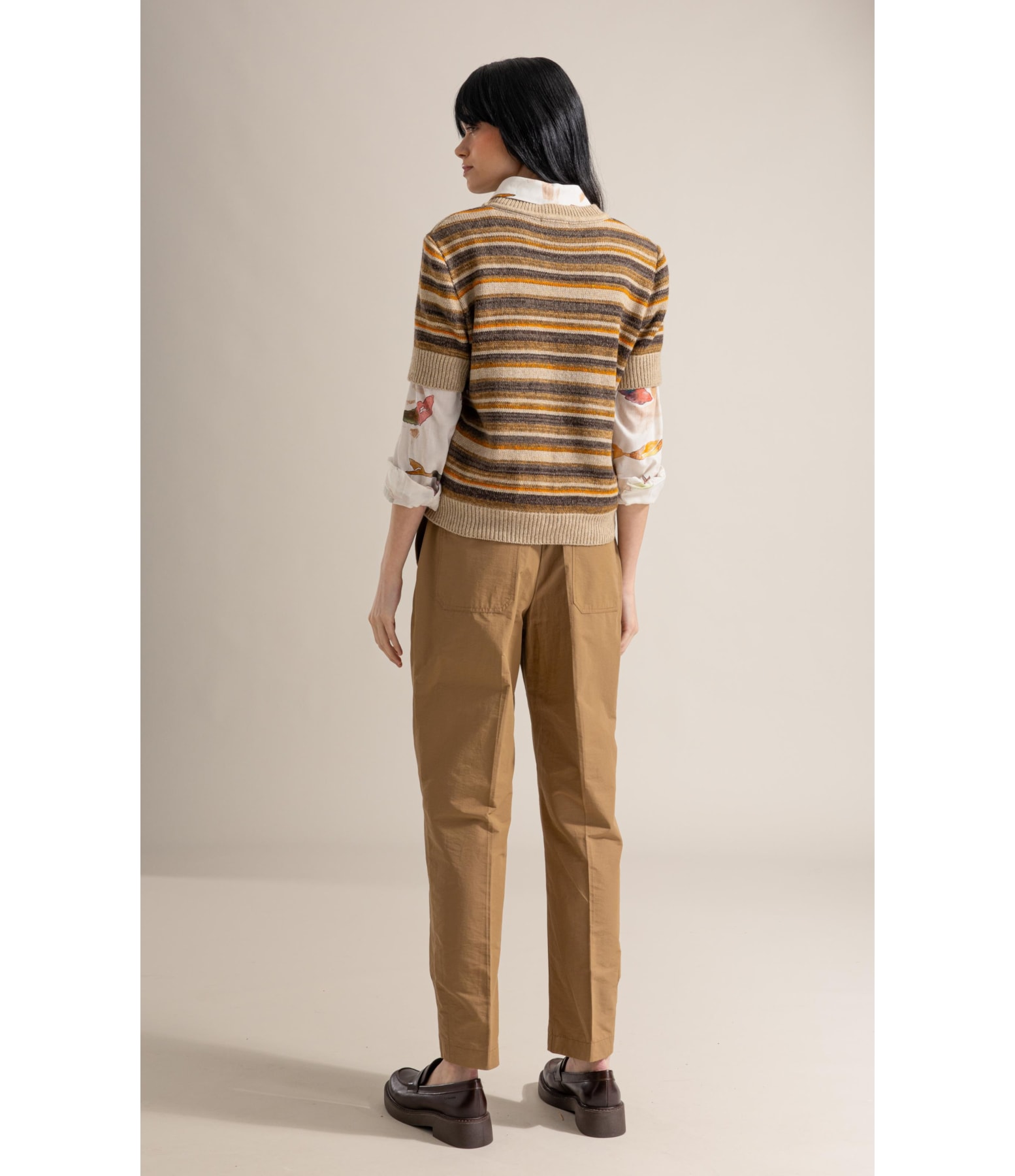 Tricot T-Shirt Alice Listrado Caramelo