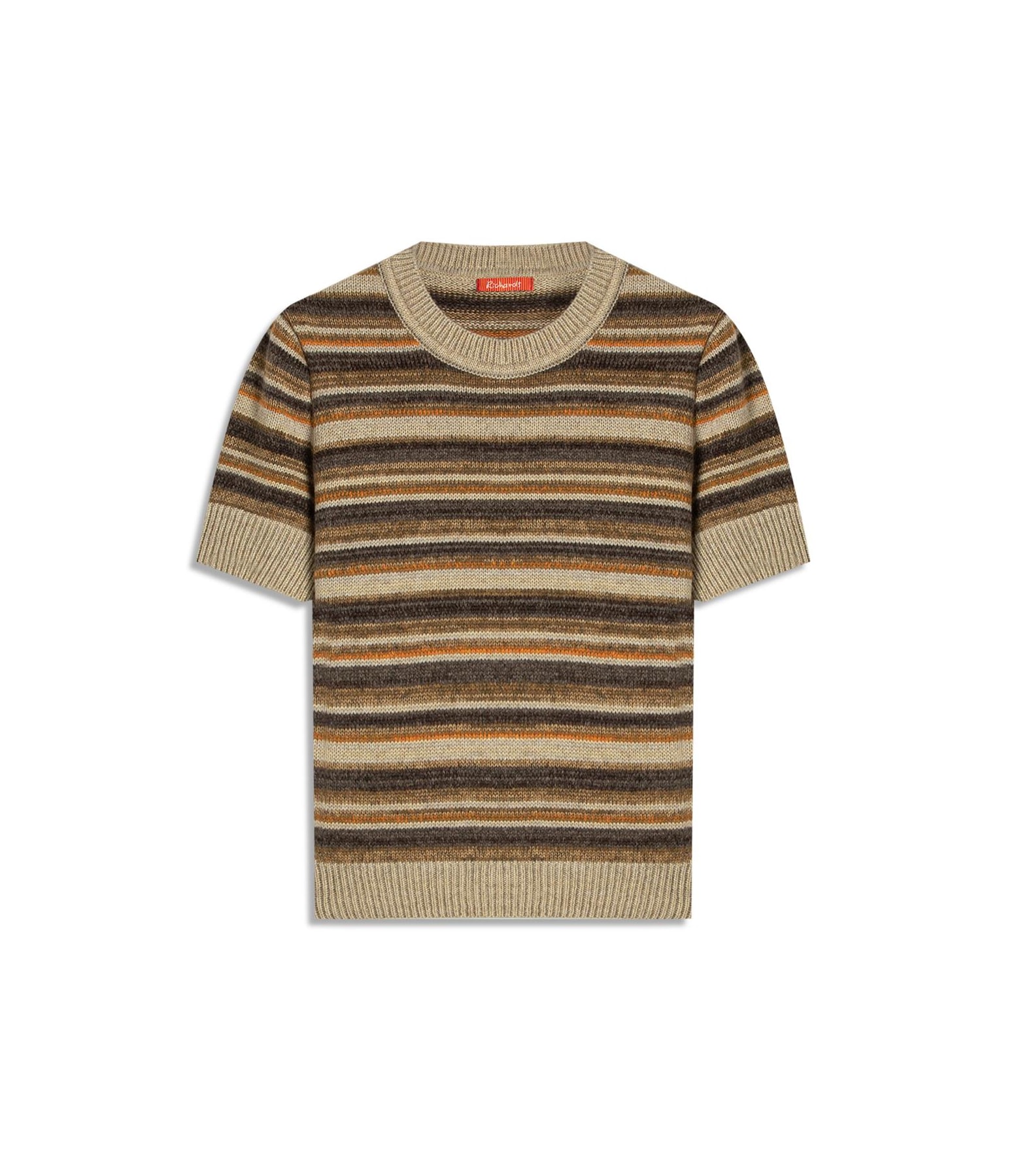 Tricot T-Shirt Alice Listrado Caramelo
