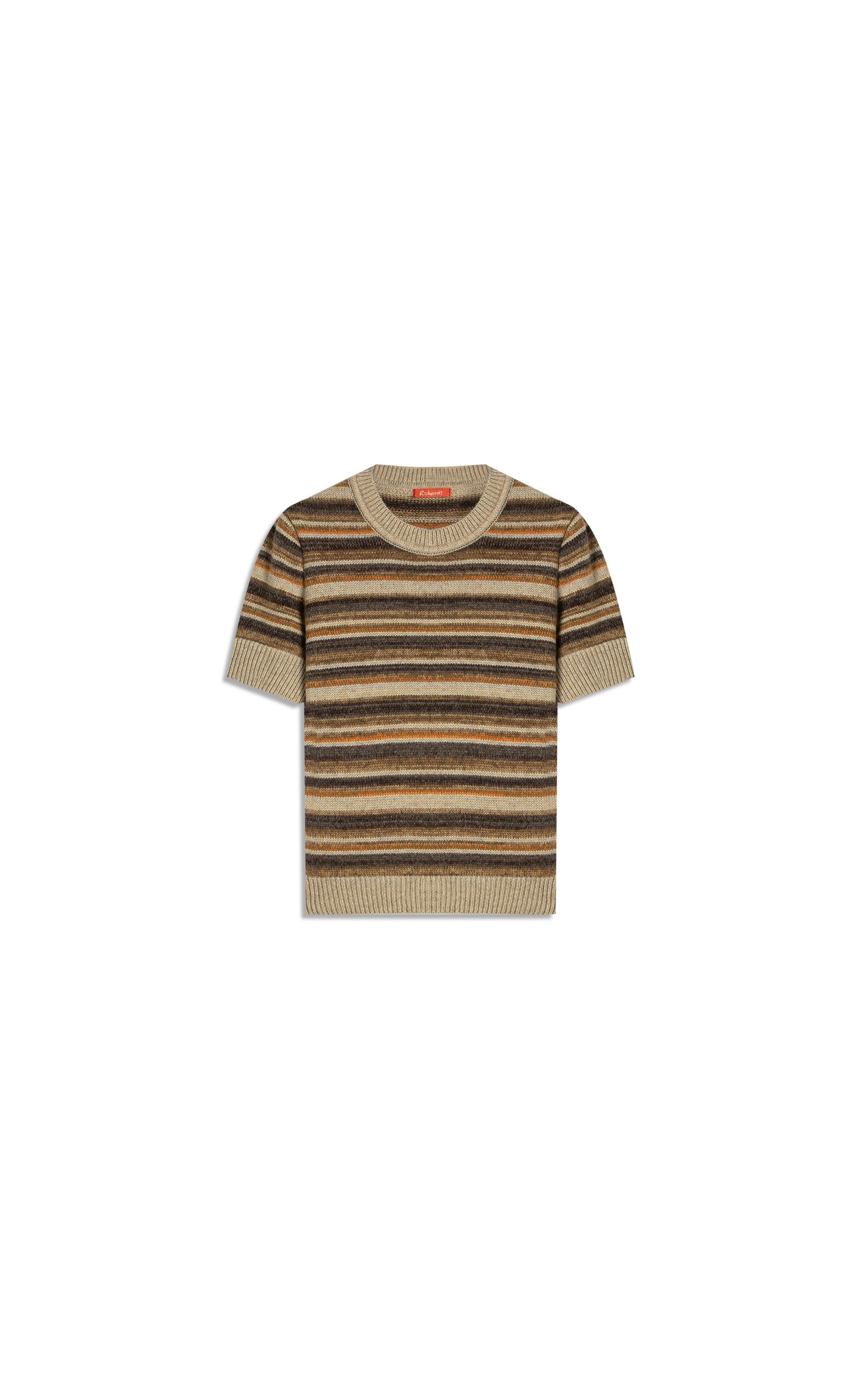 Tricot T-Shirt Alice Listrado Caramelo