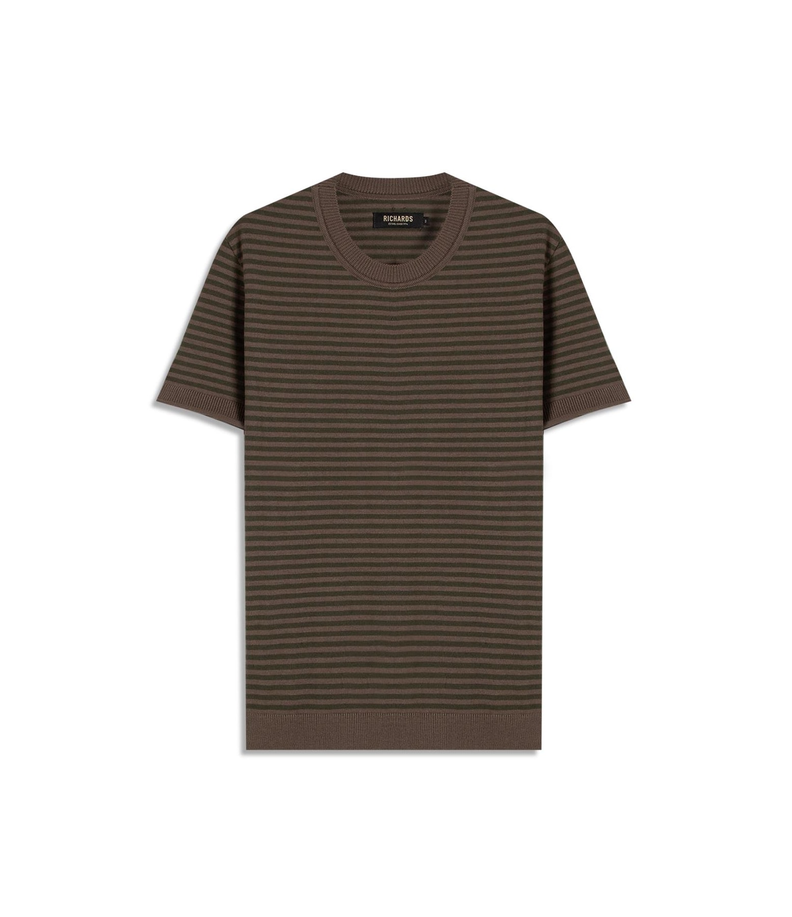 Tricot T-Shirt Assis Seridó Listrada Verde Militar