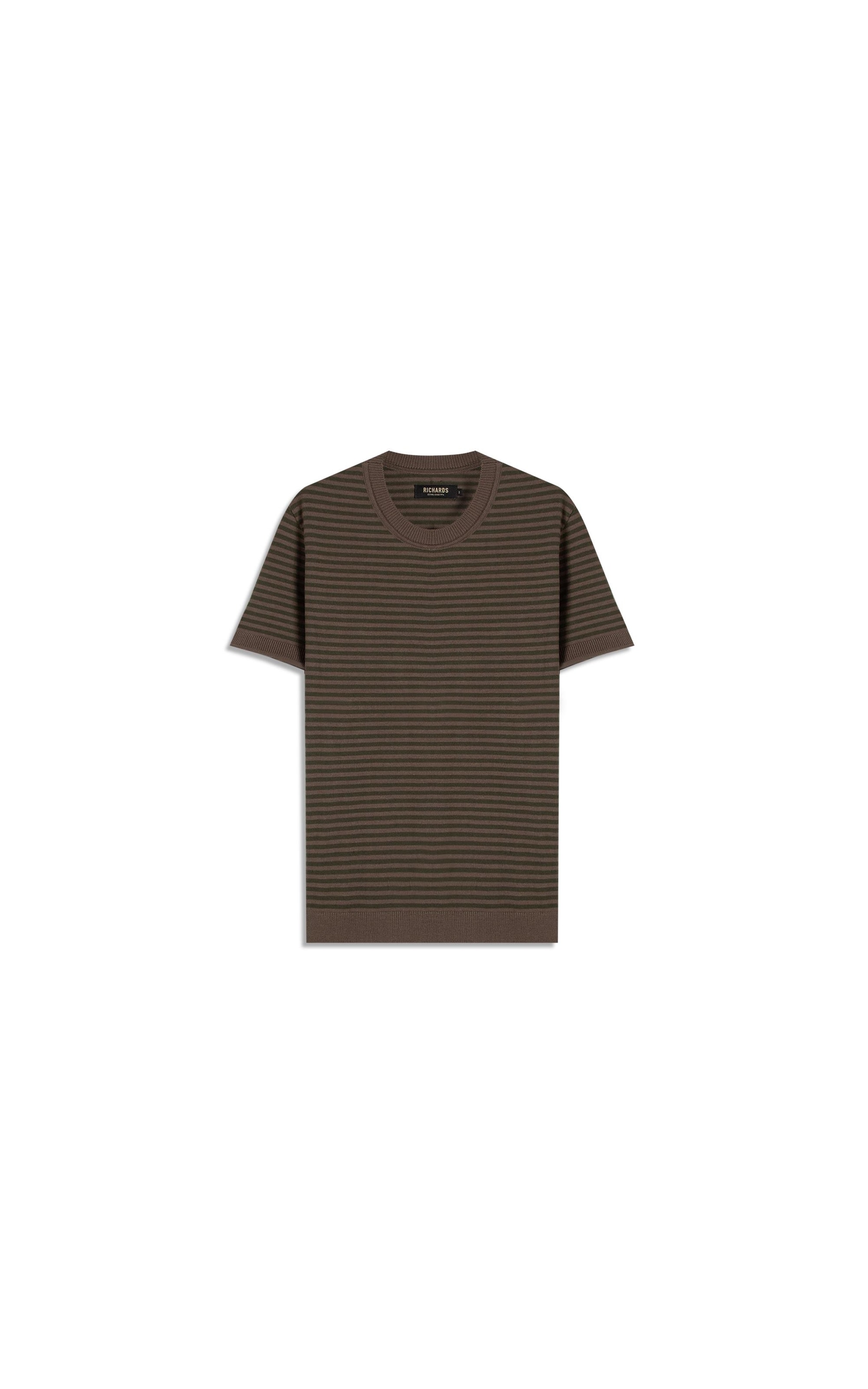 Tricot T-Shirt Assis Seridó Listrada Verde Militar