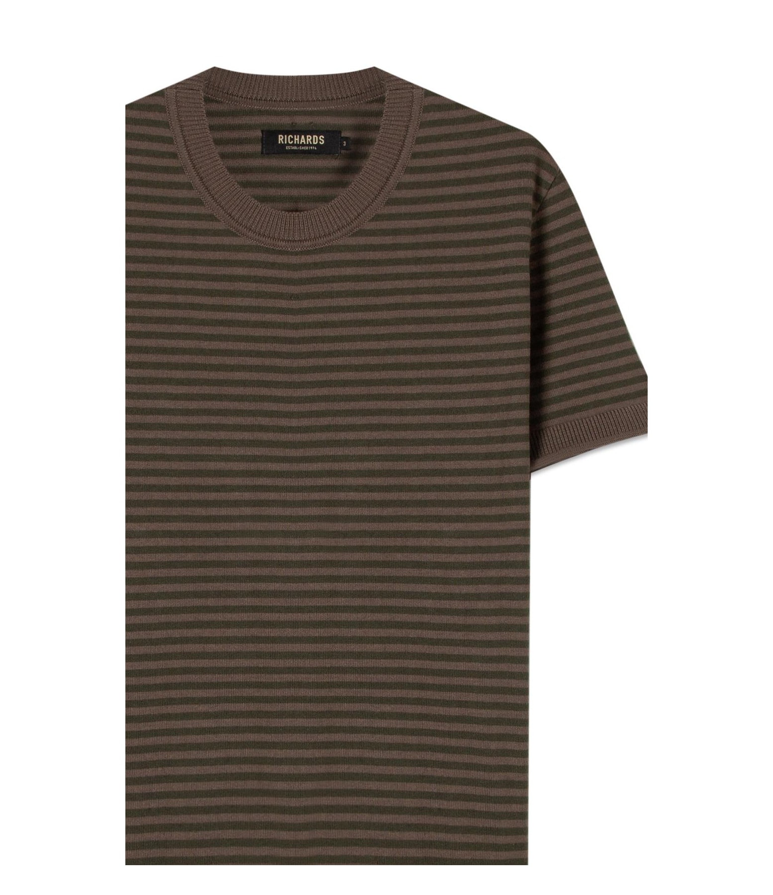 Tricot T-Shirt Assis Seridó Listrada Verde Militar