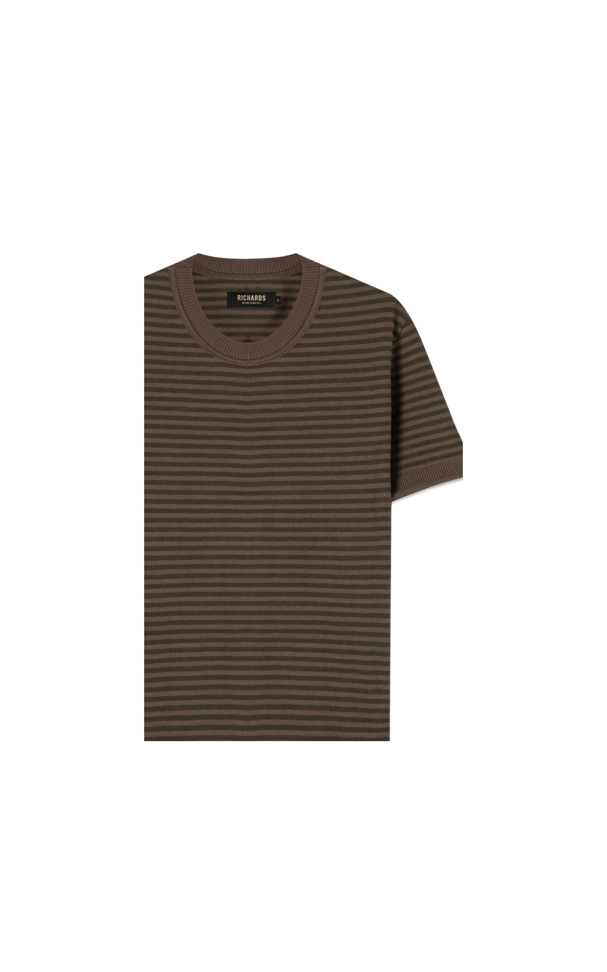 Tricot T-Shirt Assis Seridó Listrada Verde Militar