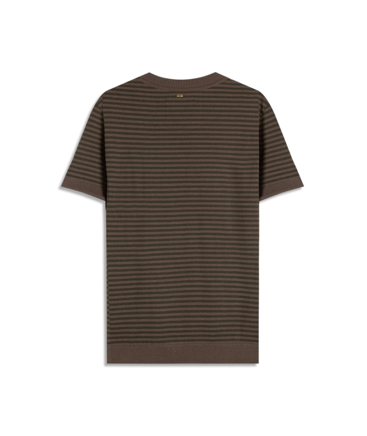 Tricot T-Shirt Assis Seridó Listrada Verde Militar