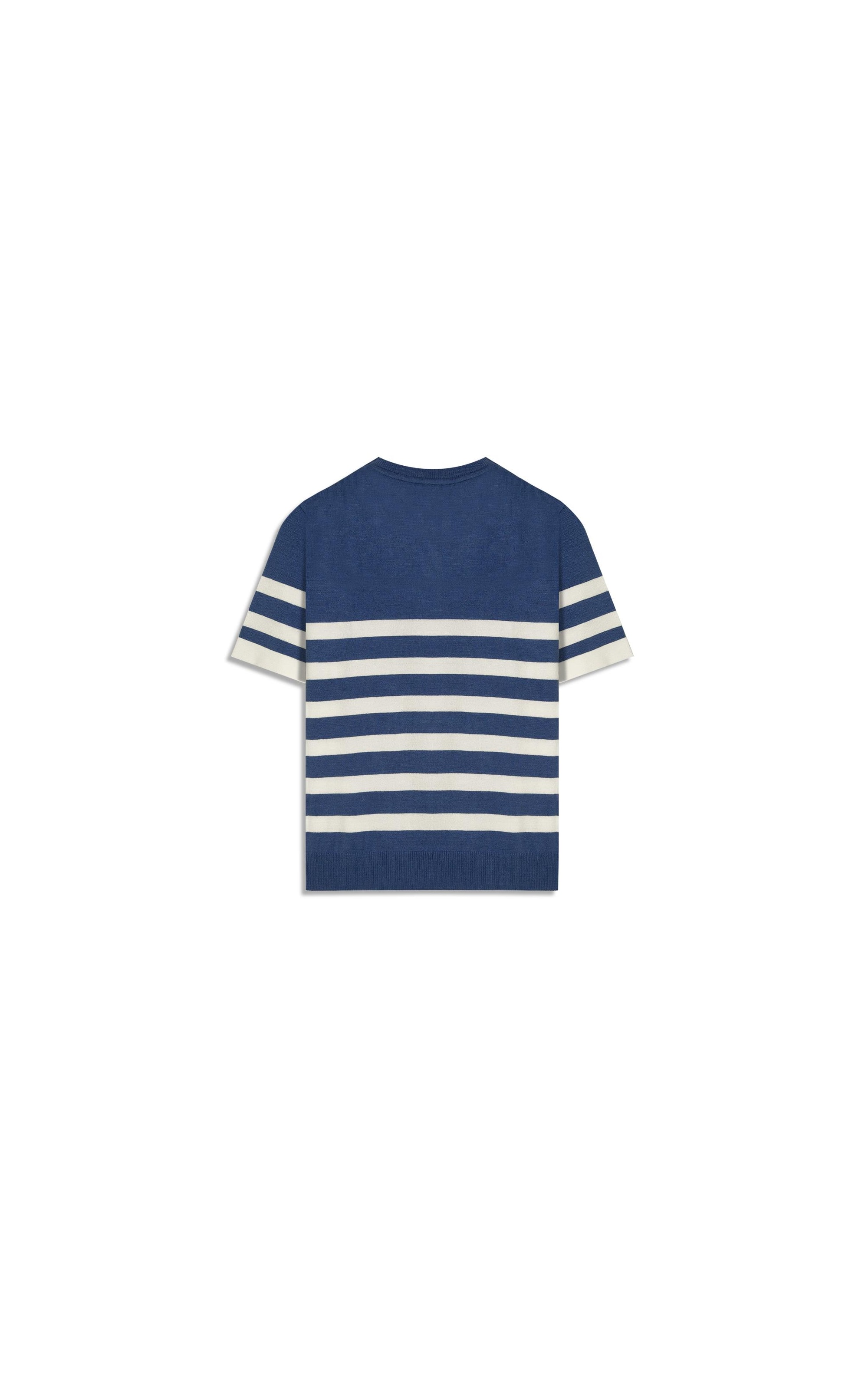Tricot T-Shirt Aurea Listrado Azul Jeans