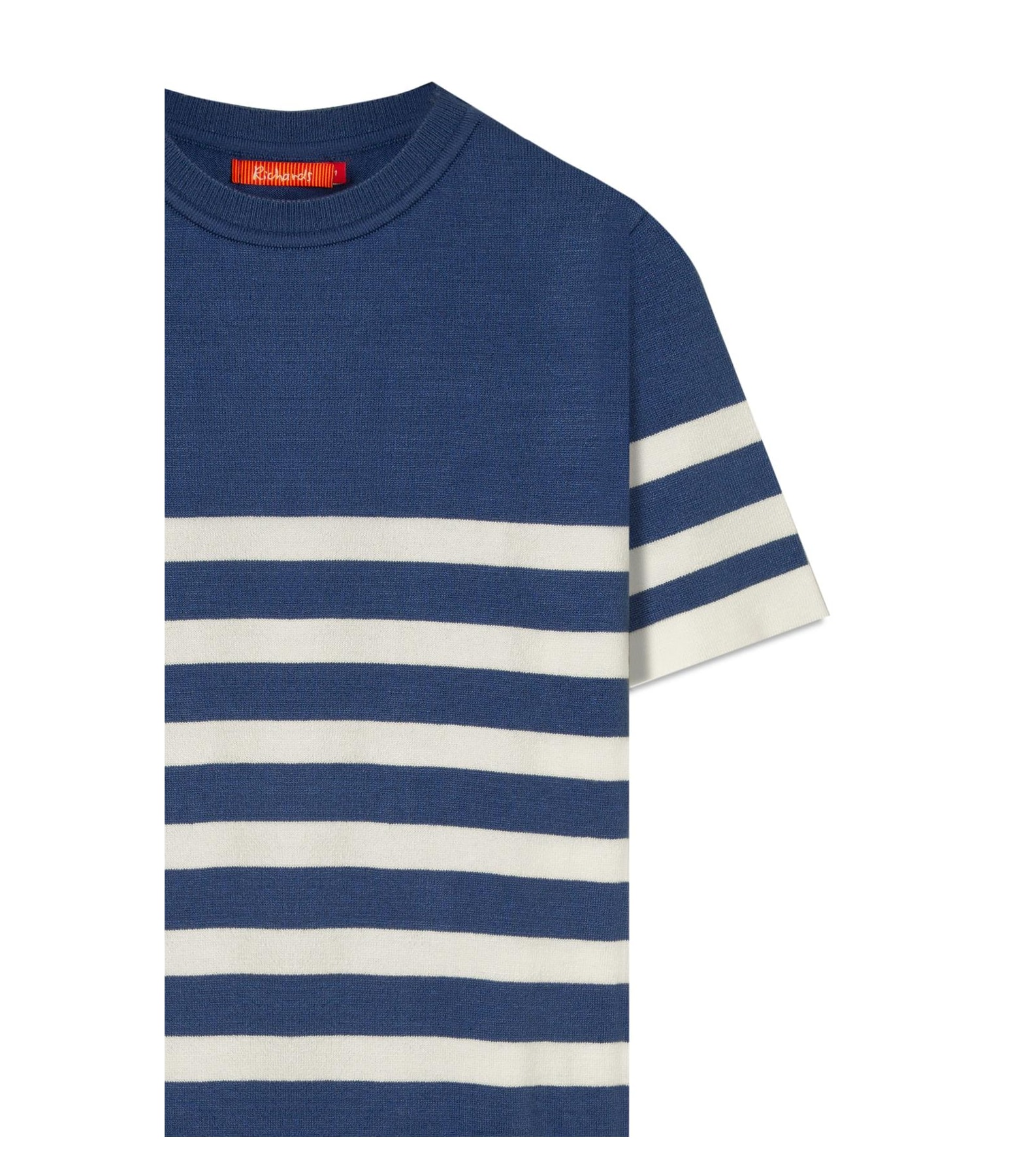 Tricot T-Shirt Aurea Listrado Azul Jeans