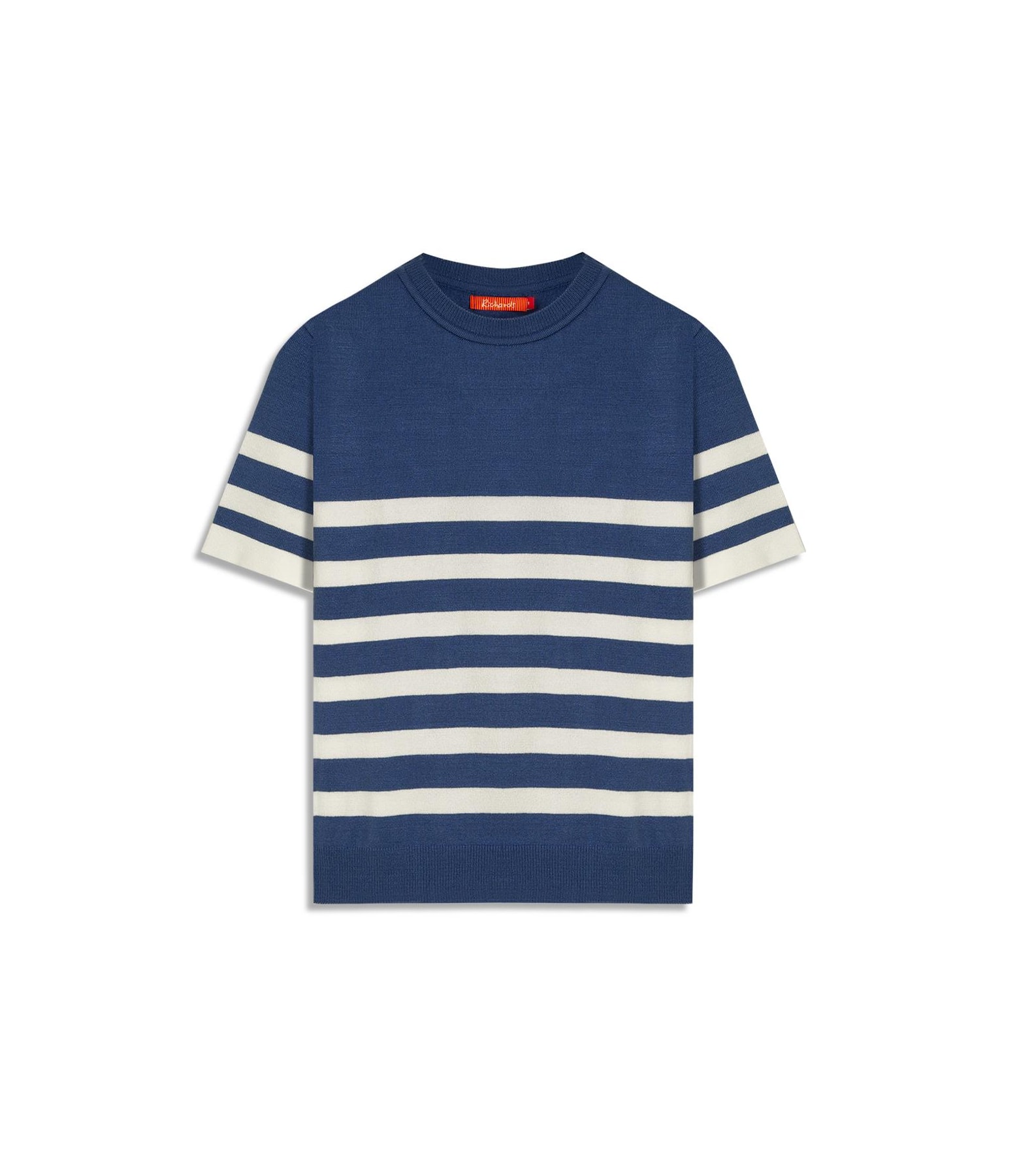 Tricot T-Shirt Aurea Listrado Azul Jeans