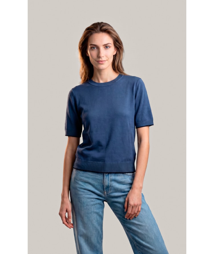 Tricot T-Shirt Beatrice Modal Azul Pervante