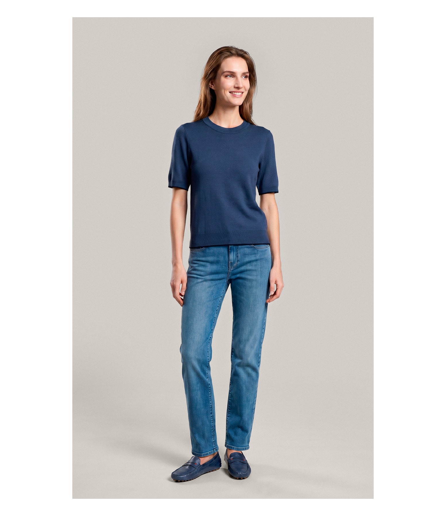 Tricot T-Shirt Beatrice Modal Azul Pervante