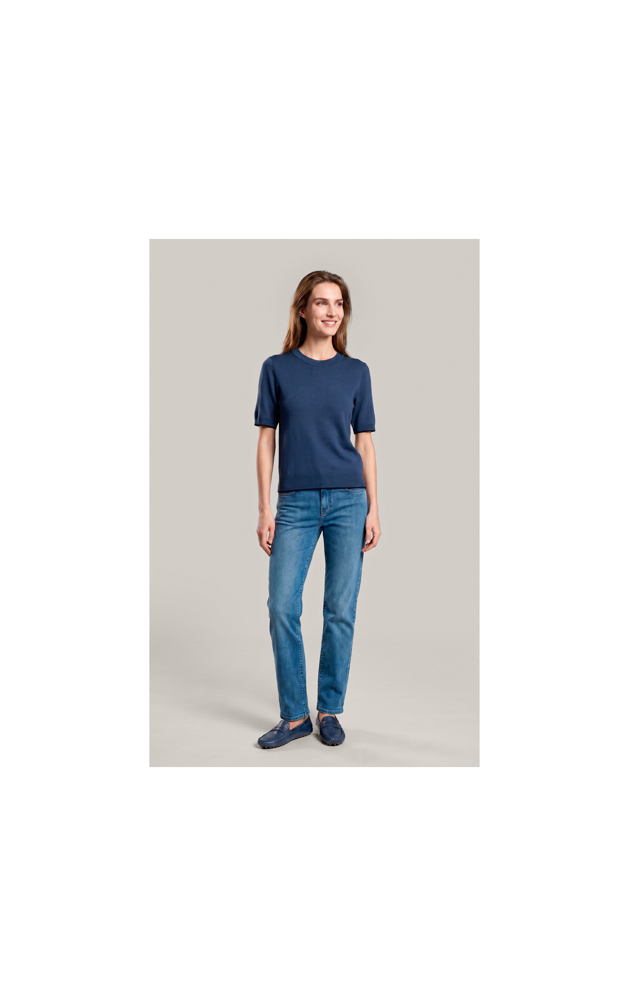 Tricot T-Shirt Beatrice Modal Azul Pervante