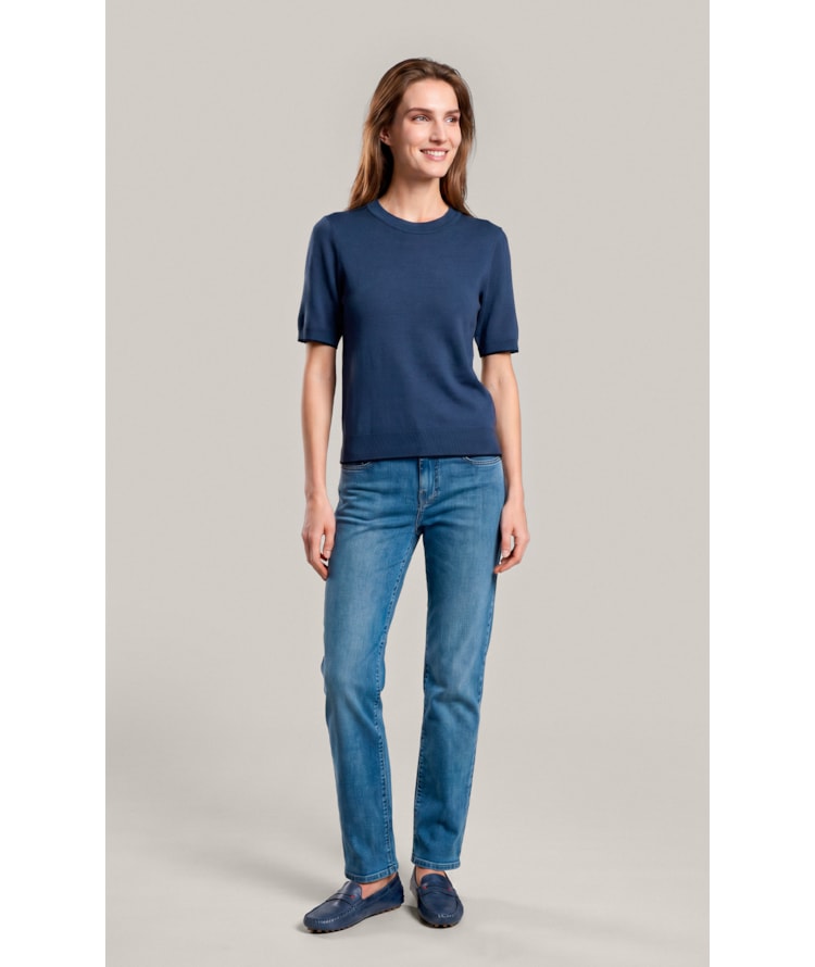 Tricot T-Shirt Beatrice Modal Azul Pervante