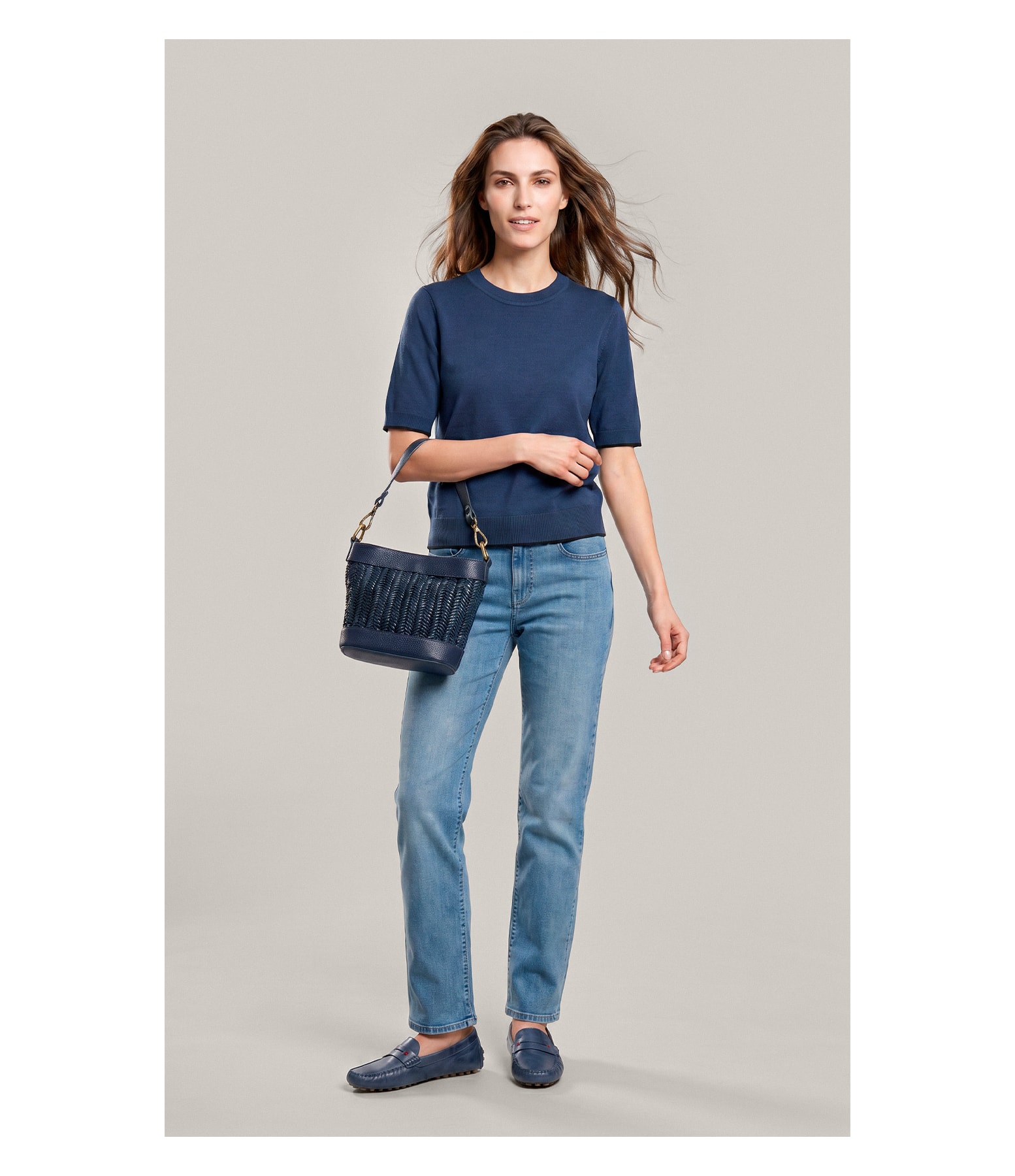 Tricot T-Shirt Beatrice Modal Azul Pervante