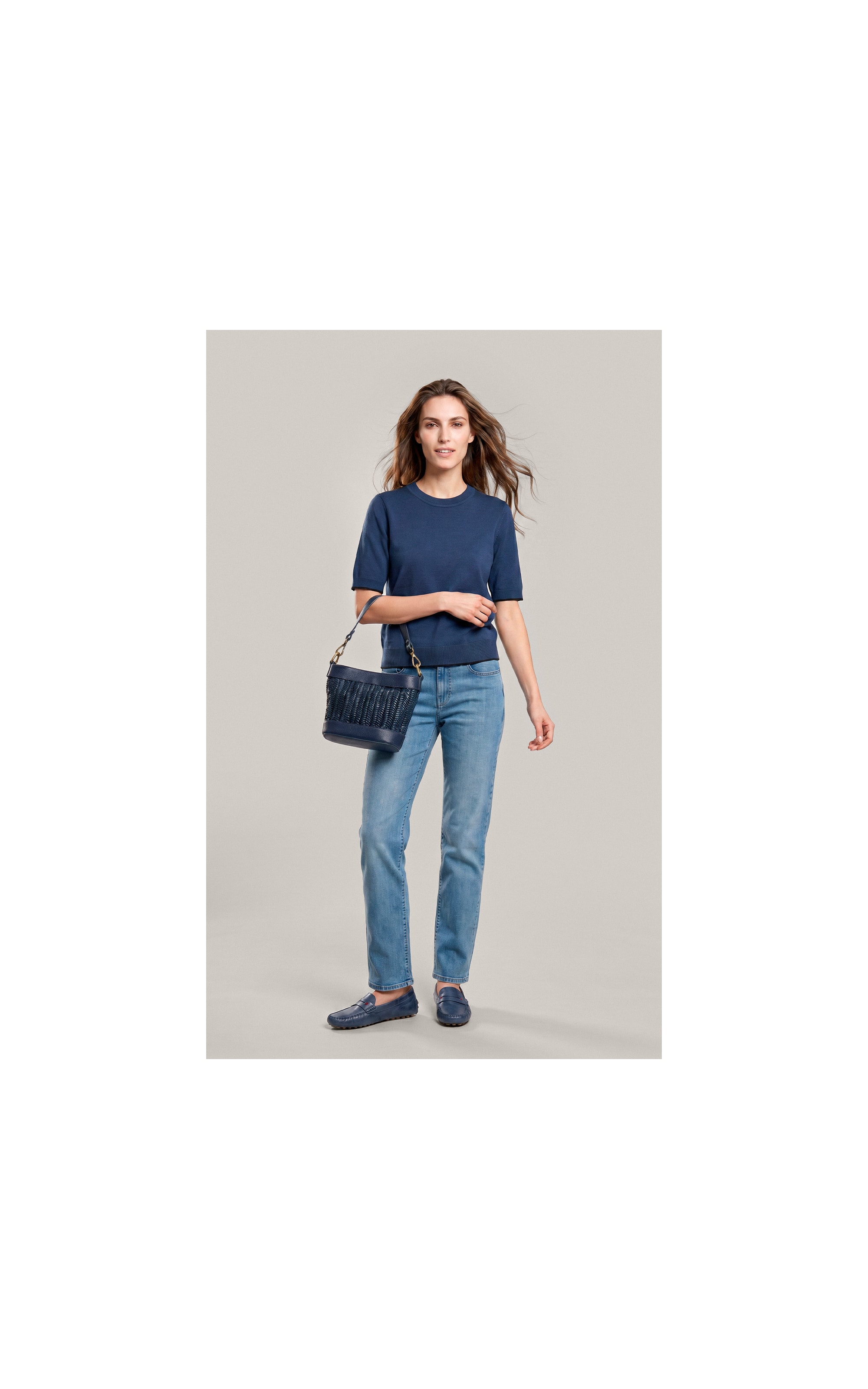Tricot T-Shirt Beatrice Modal Azul Pervante