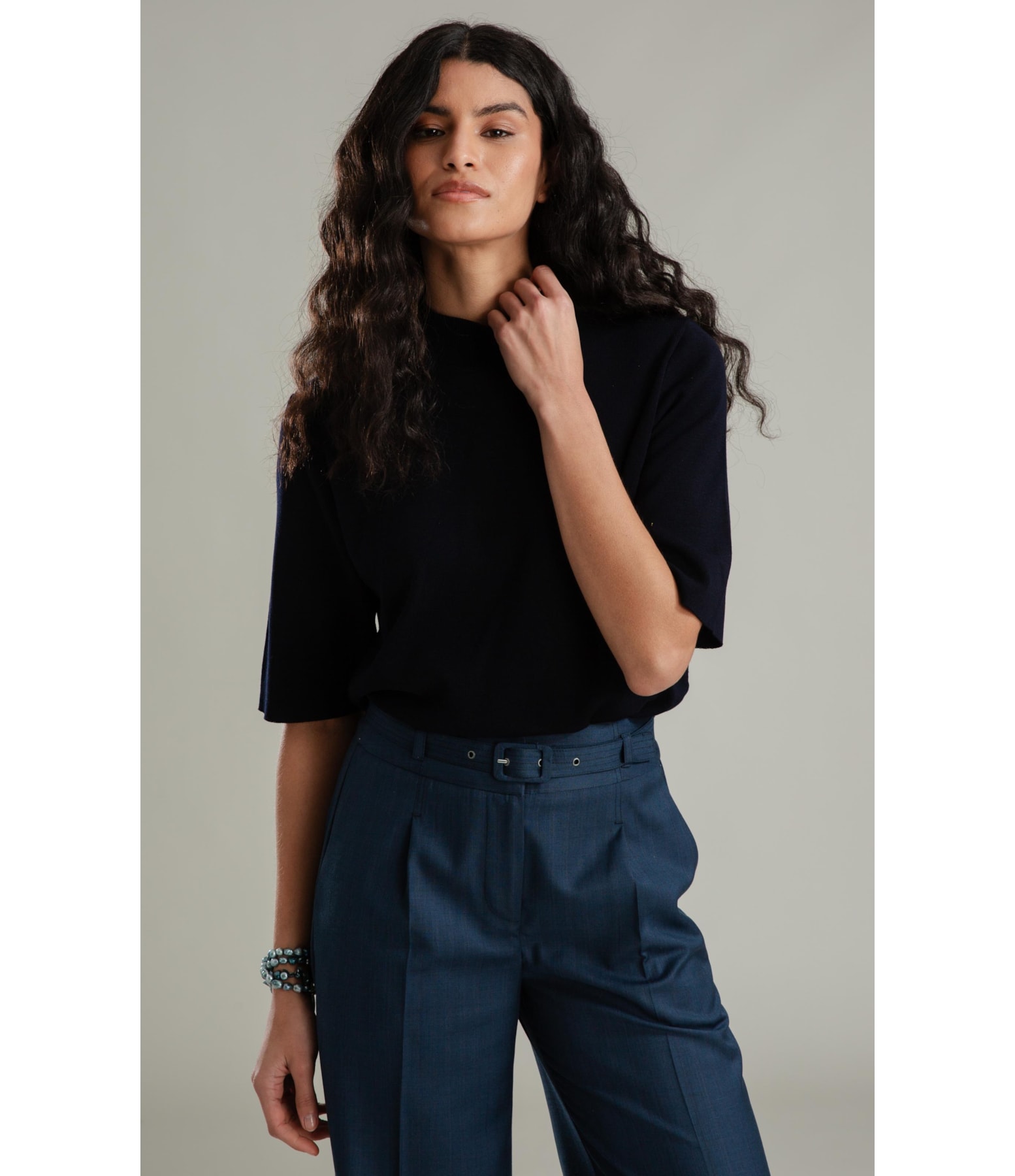 Tricot T-Shirt Eva Liso Dark Navy