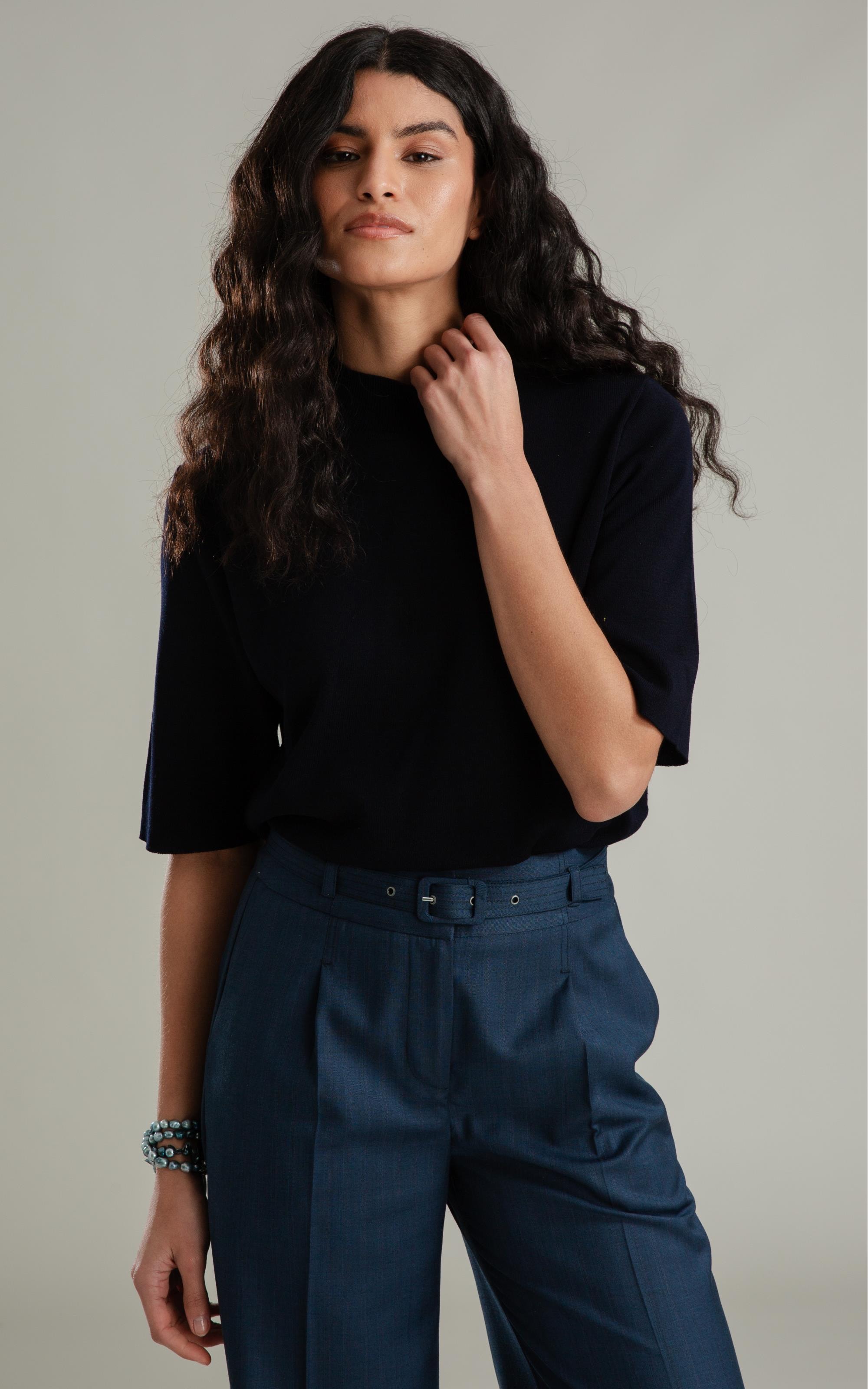Tricot T-Shirt Eva Liso Dark Navy