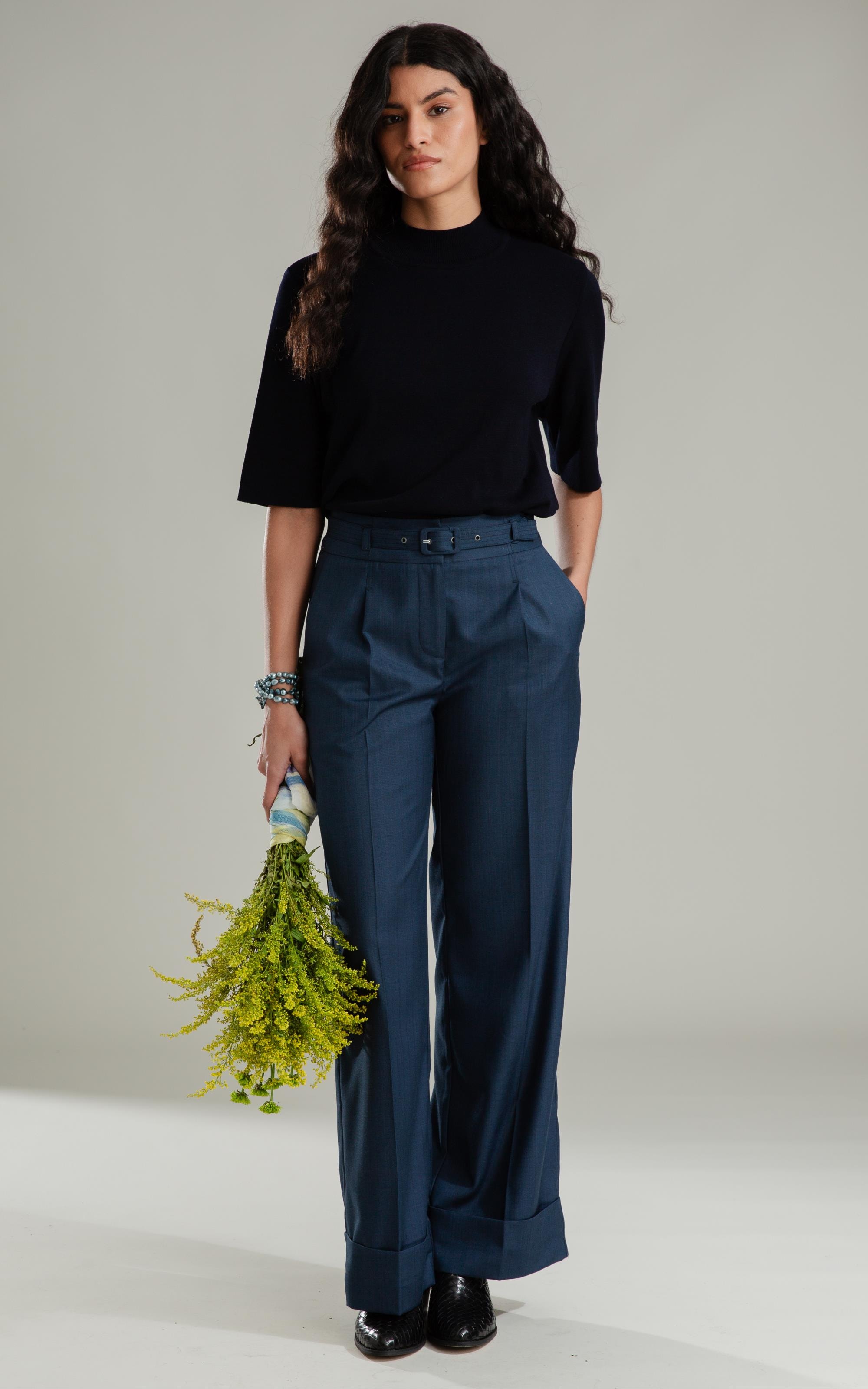 Tricot T-Shirt Eva Liso Dark Navy