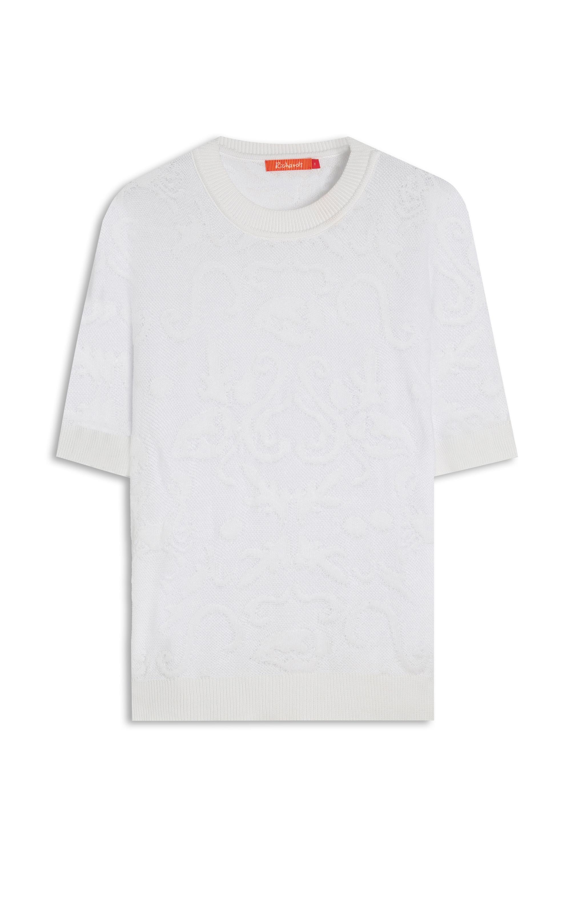 Tricot T-Shirt Giz Jacquard Branco