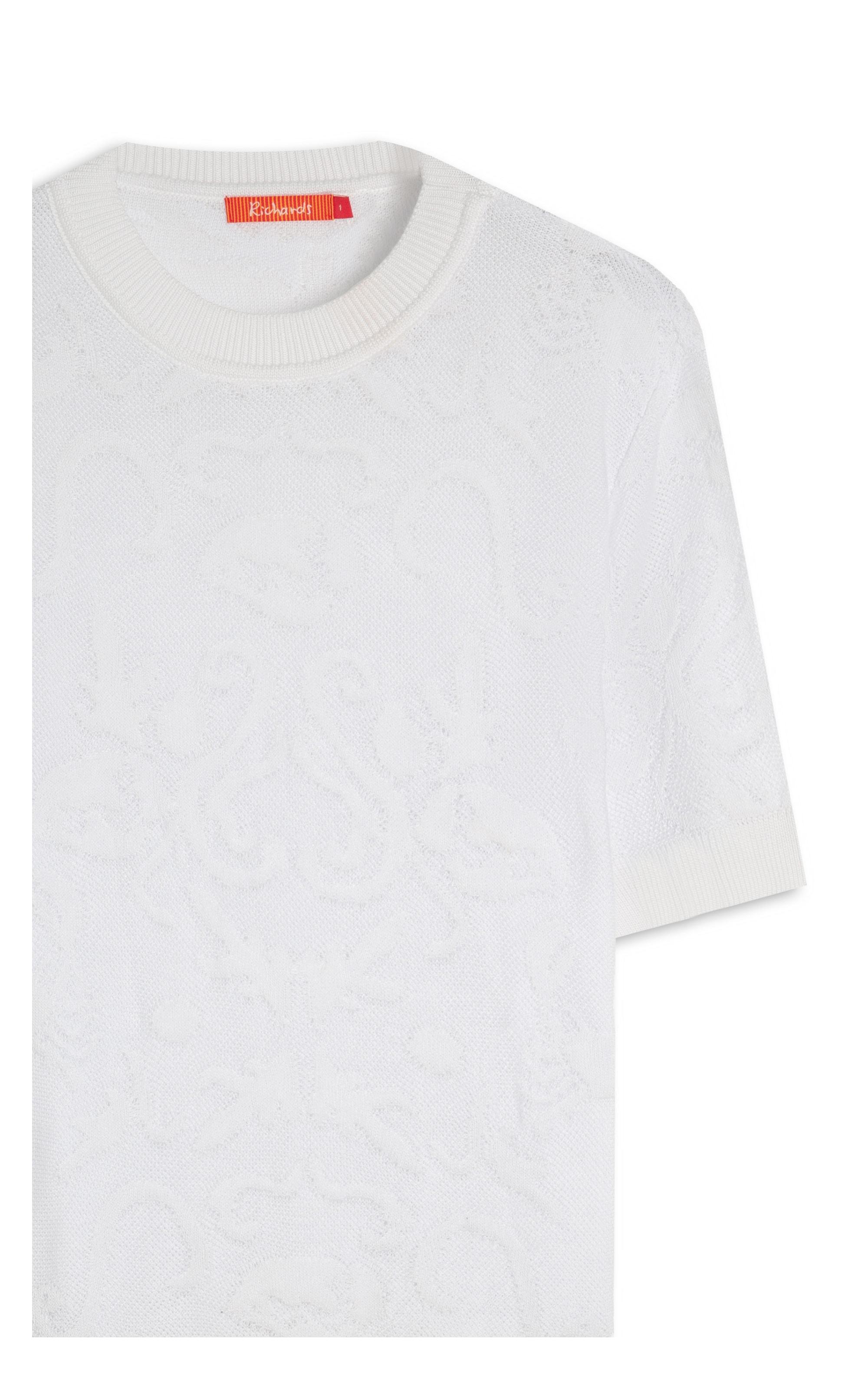 Tricot T-Shirt Giz Jacquard Branco