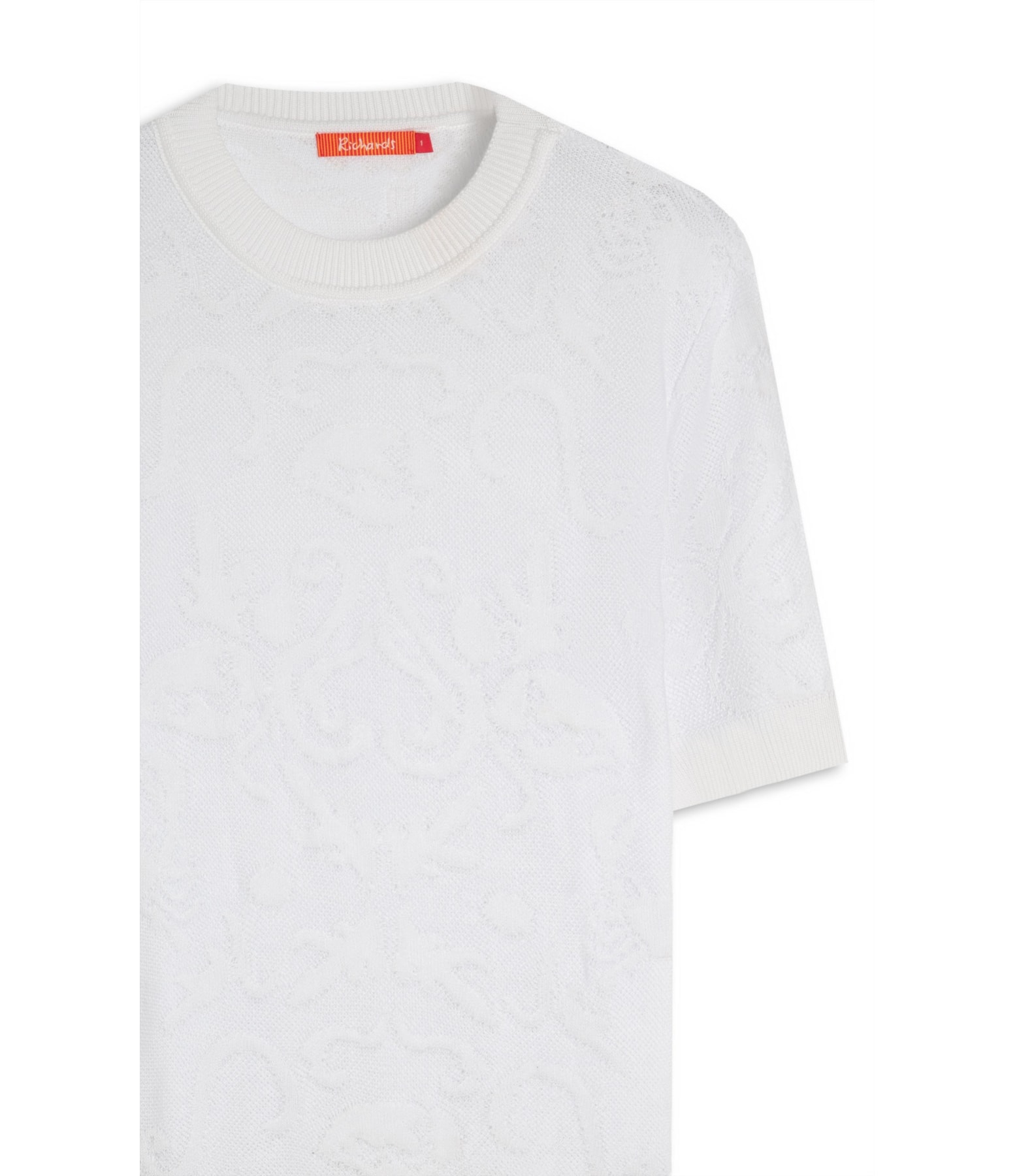 Tricot T-Shirt Giz Jacquard Branco