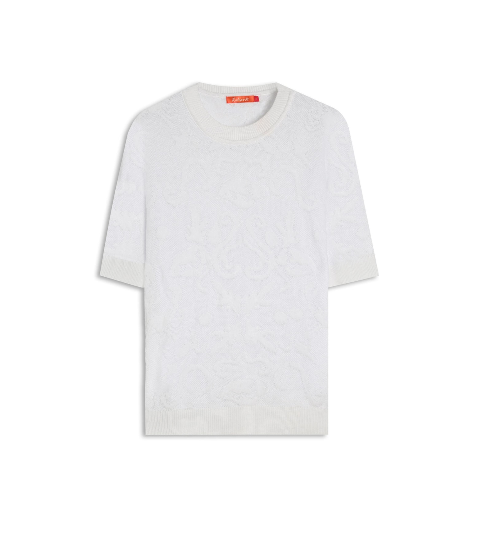 Tricot T-Shirt Giz Jacquard Branco