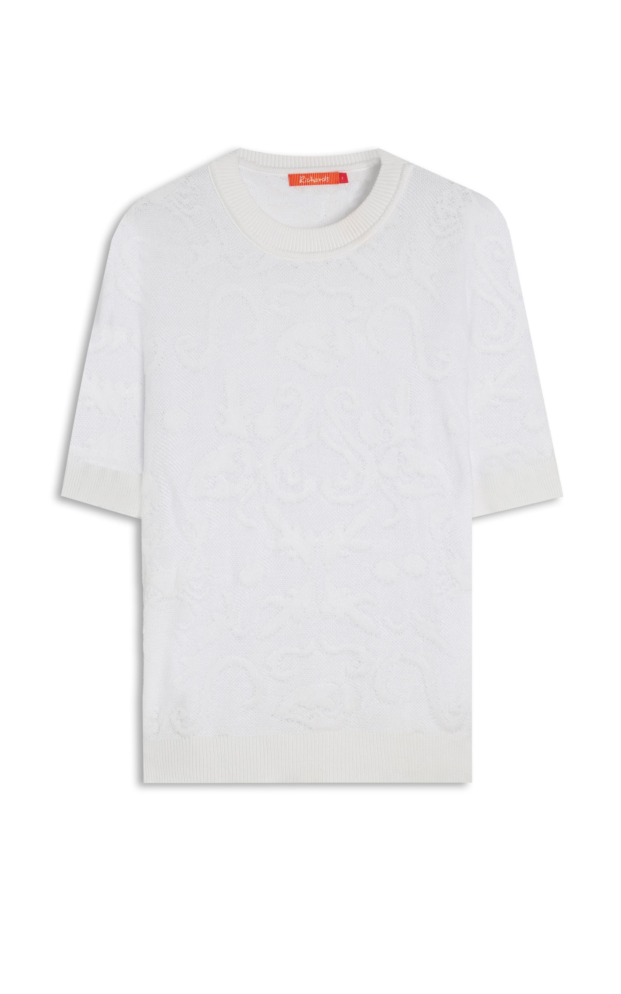 Tricot T-Shirt Giz Jacquard Branco