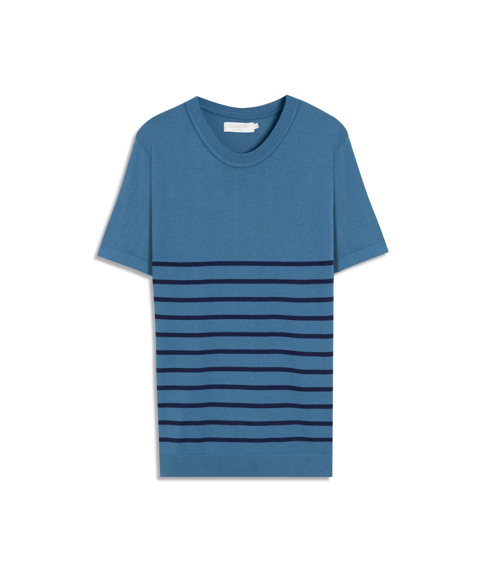 Tricot T-Shirt Icaro Mm Listrado Azul Jeans