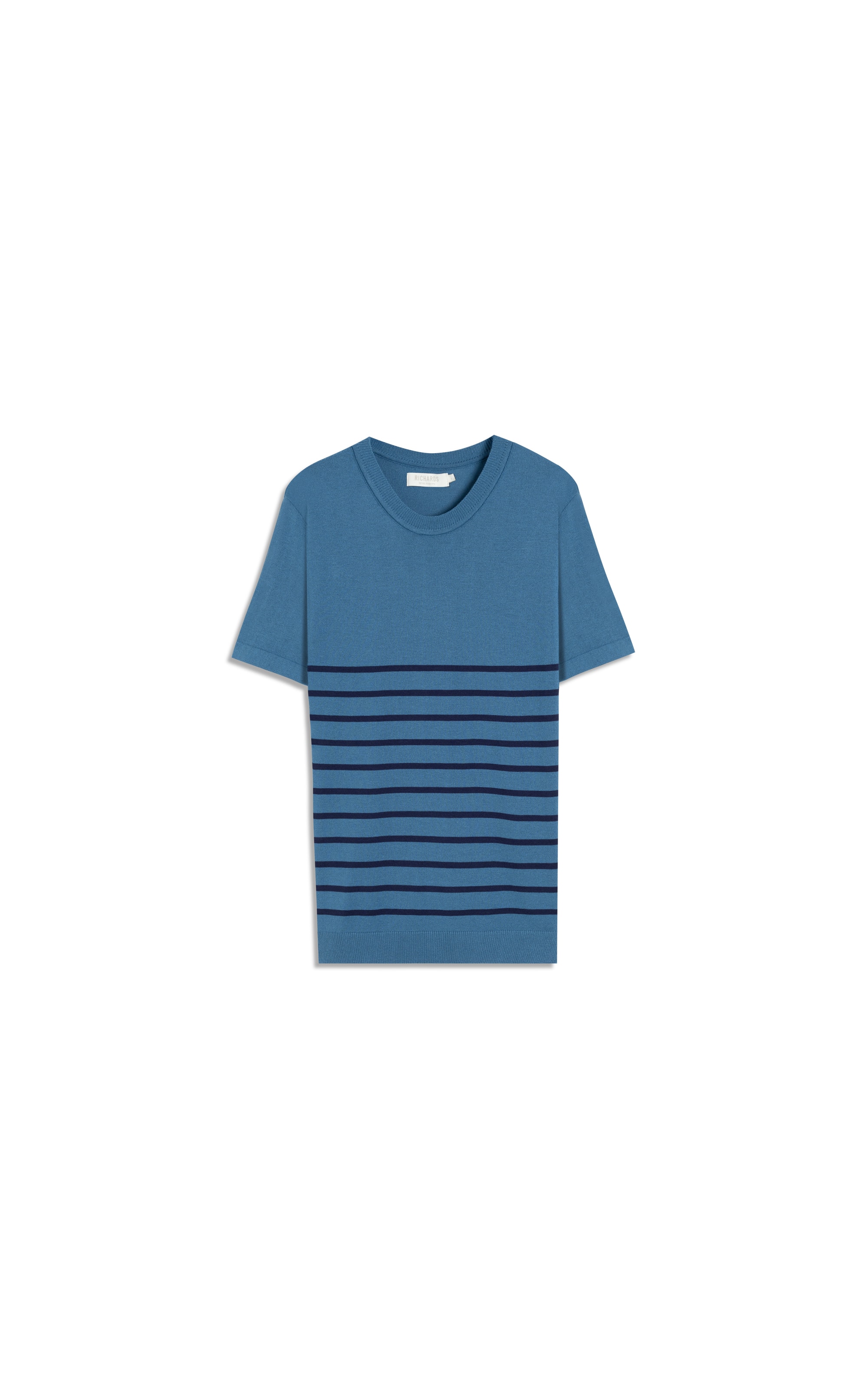 Tricot T-Shirt Icaro Mm Listrado Azul Jeans