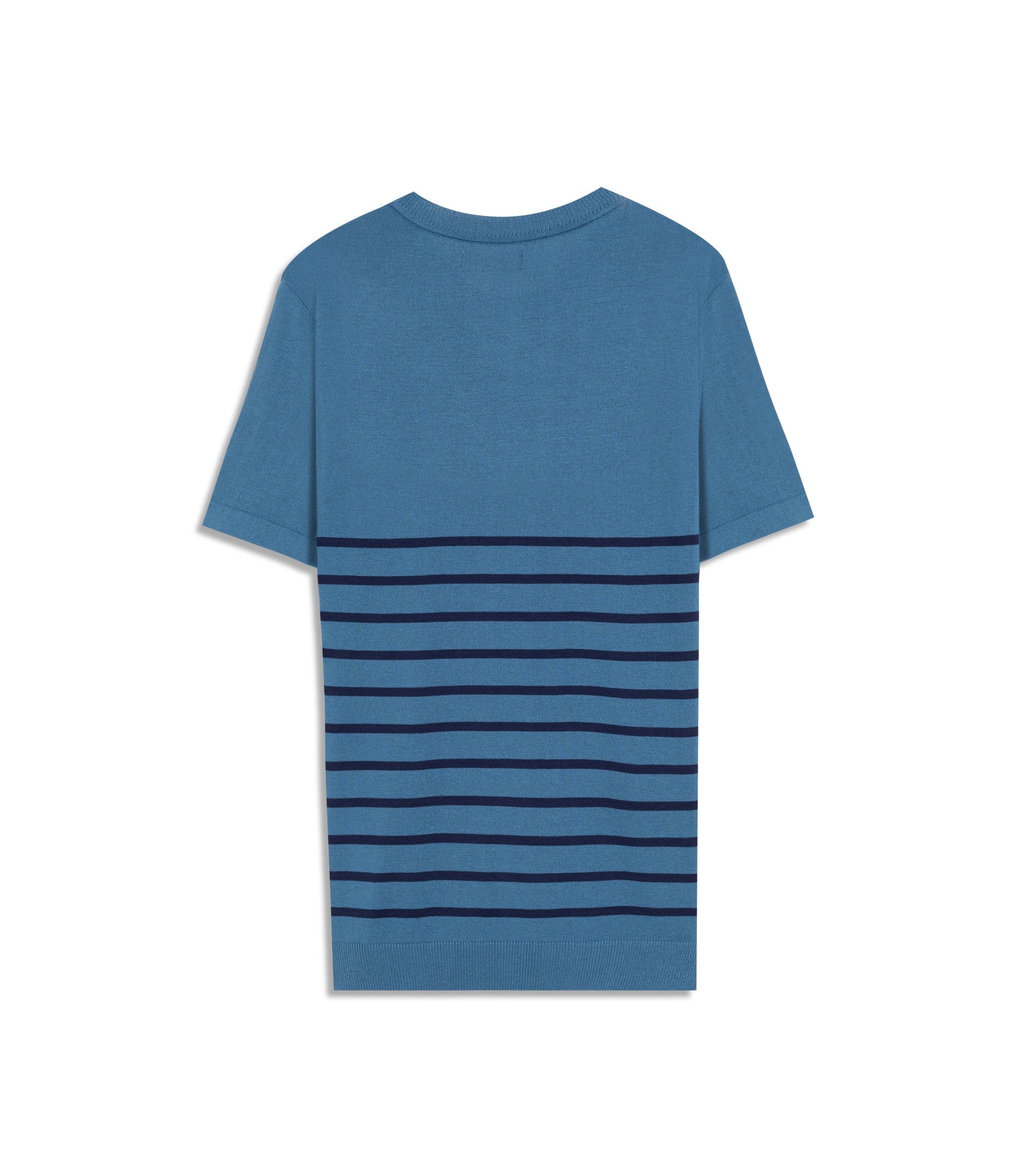 Tricot T-Shirt Icaro Mm Listrado Azul Jeans