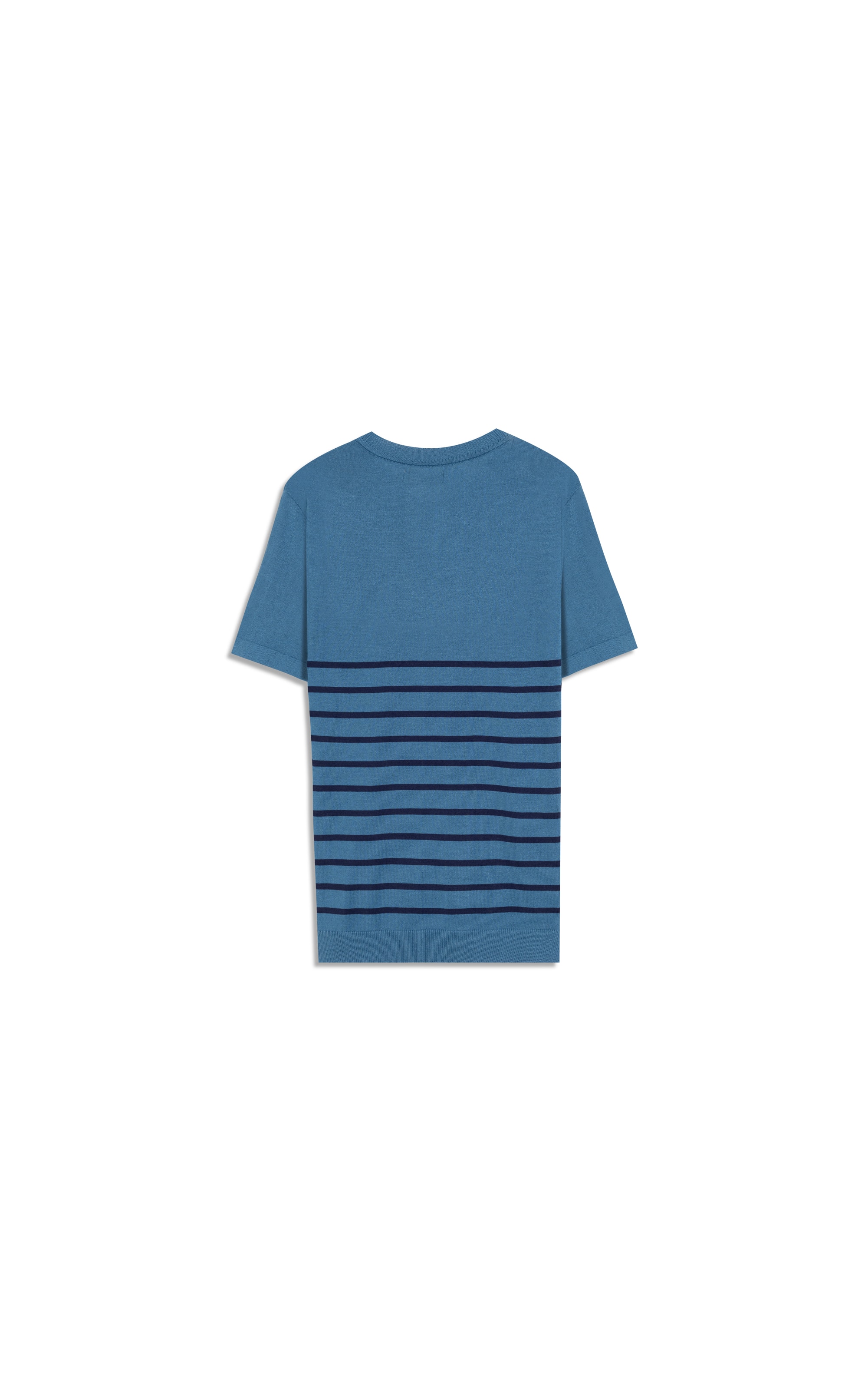 Tricot T-Shirt Icaro Mm Listrado Azul Jeans