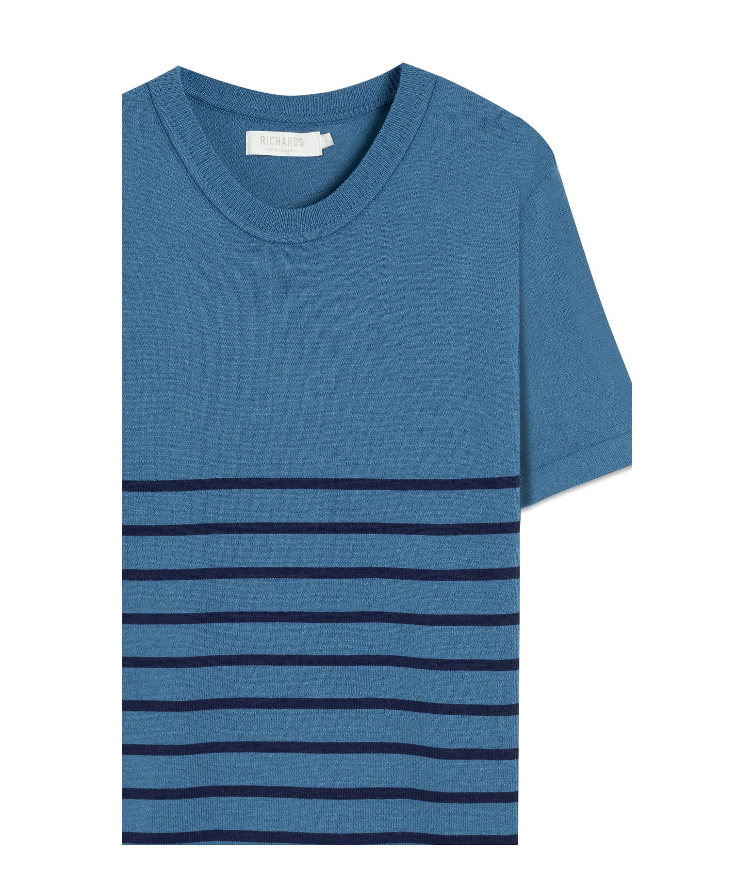Tricot T-Shirt Icaro Mm Listrado Azul Jeans