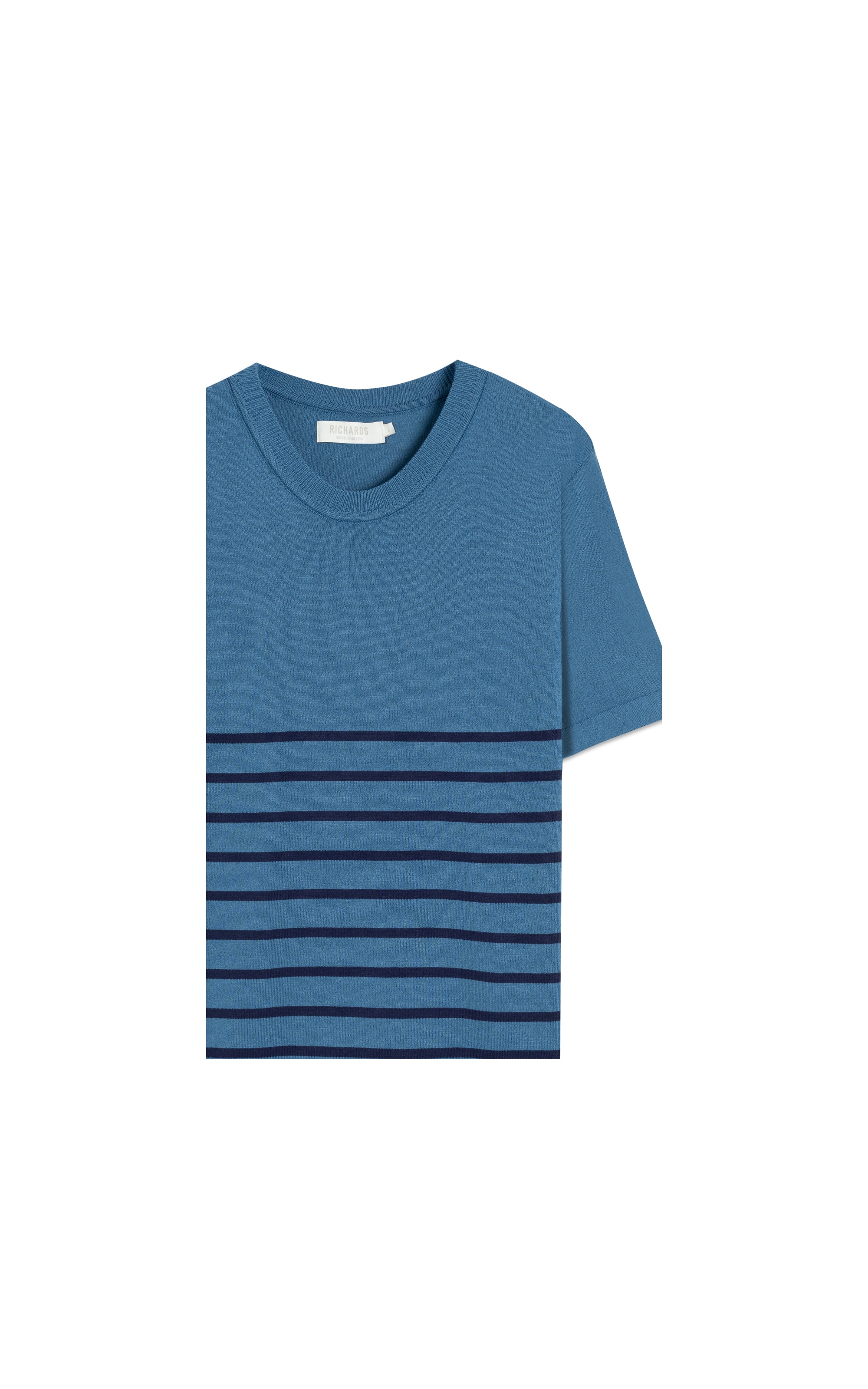 Tricot T-Shirt Icaro Mm Listrado Azul Jeans