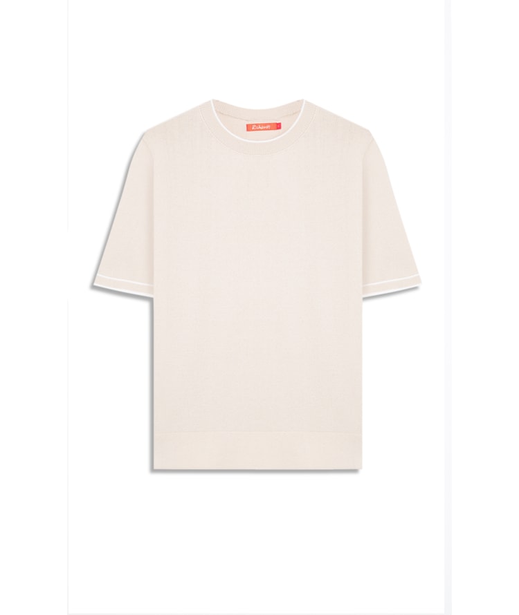 Tricot T-Shirt Jade Bicolor Natural