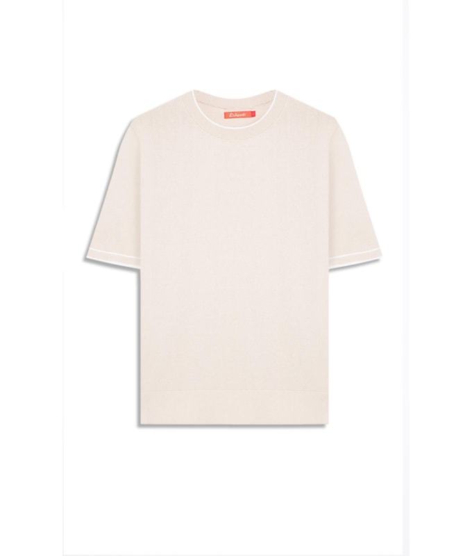 Tricot T-Shirt Jade Bicolor Natural