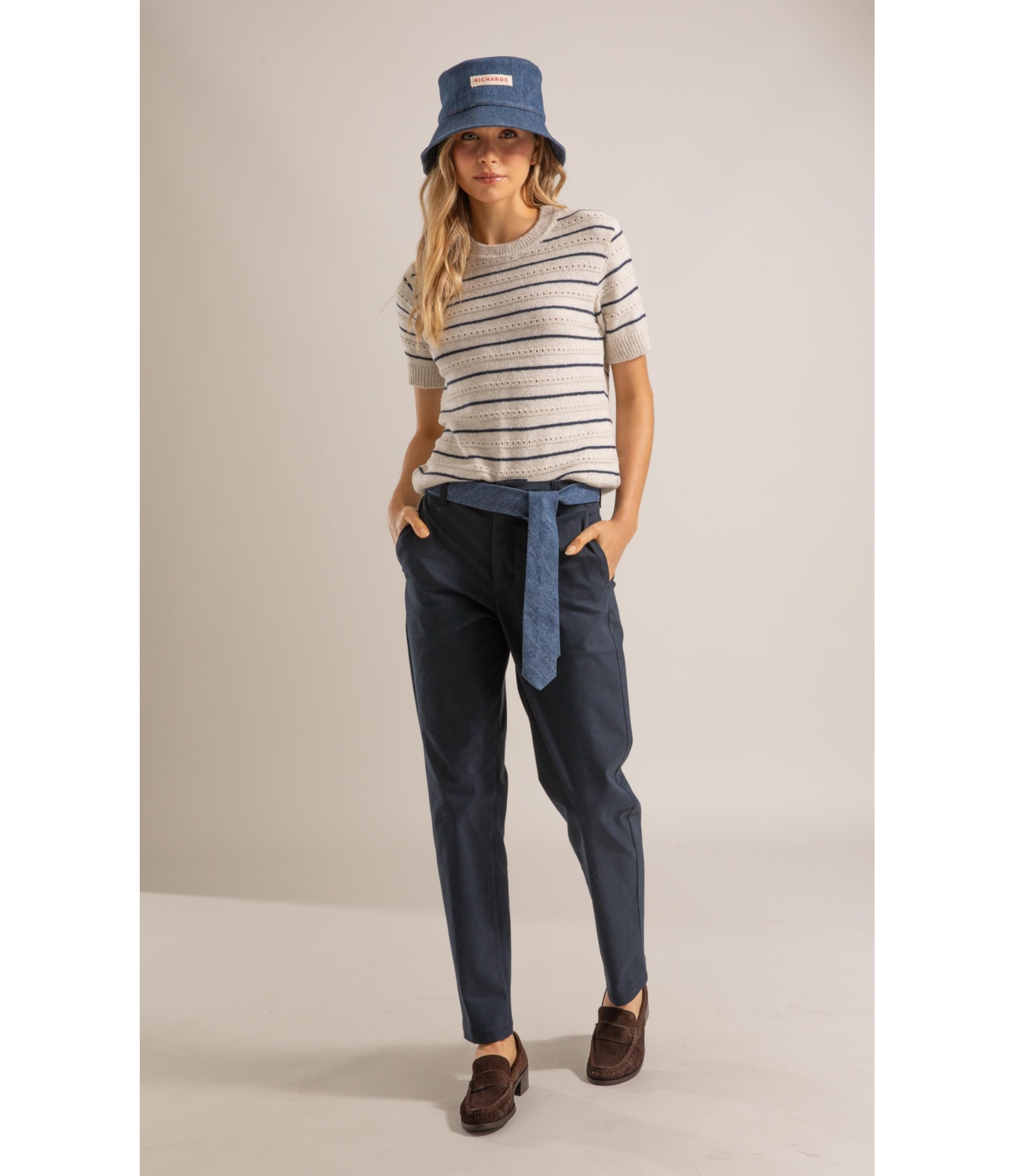 Tricot T-Shirt Lina Listrado Natural