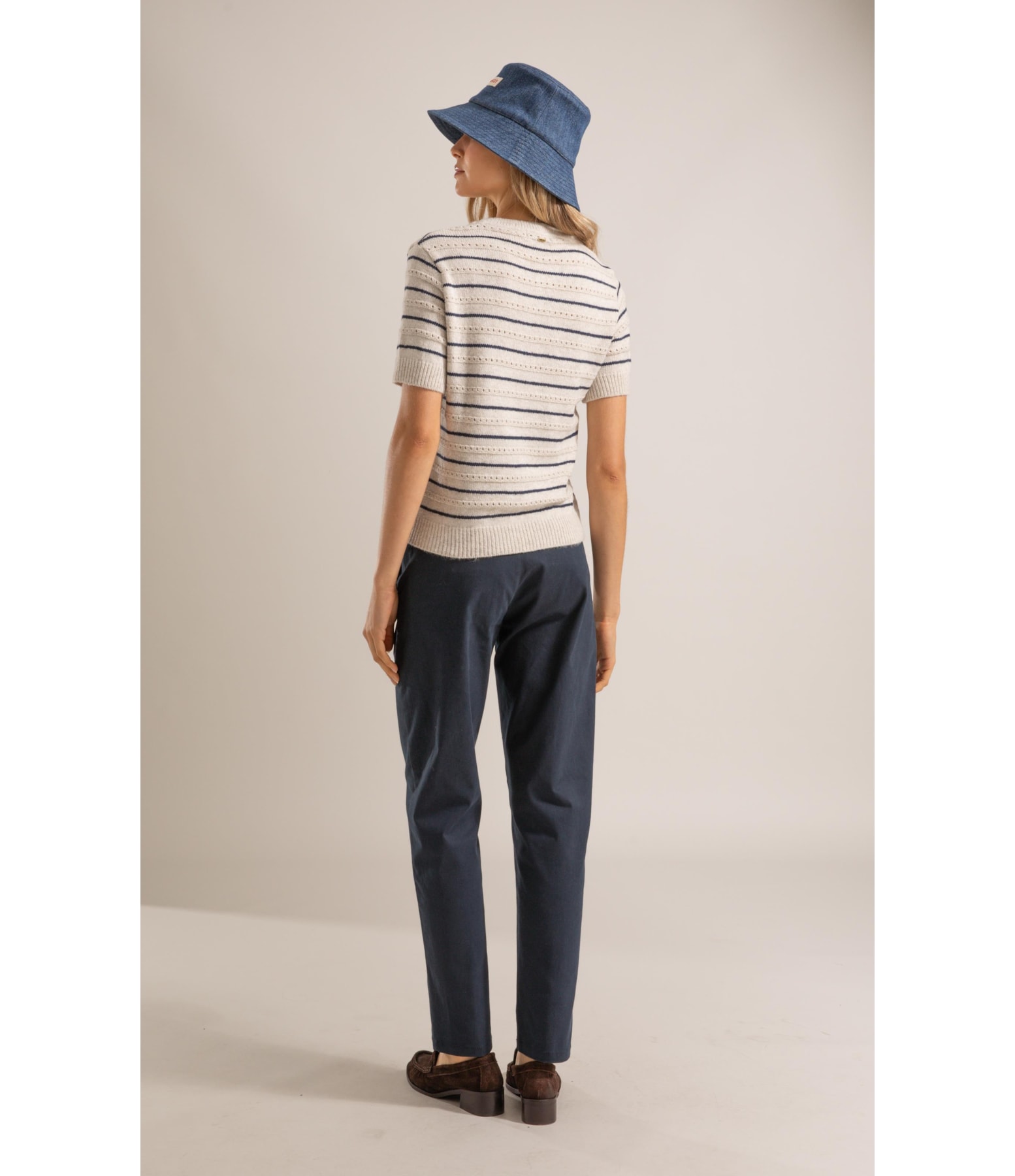 Tricot T-Shirt Lina Listrado Natural