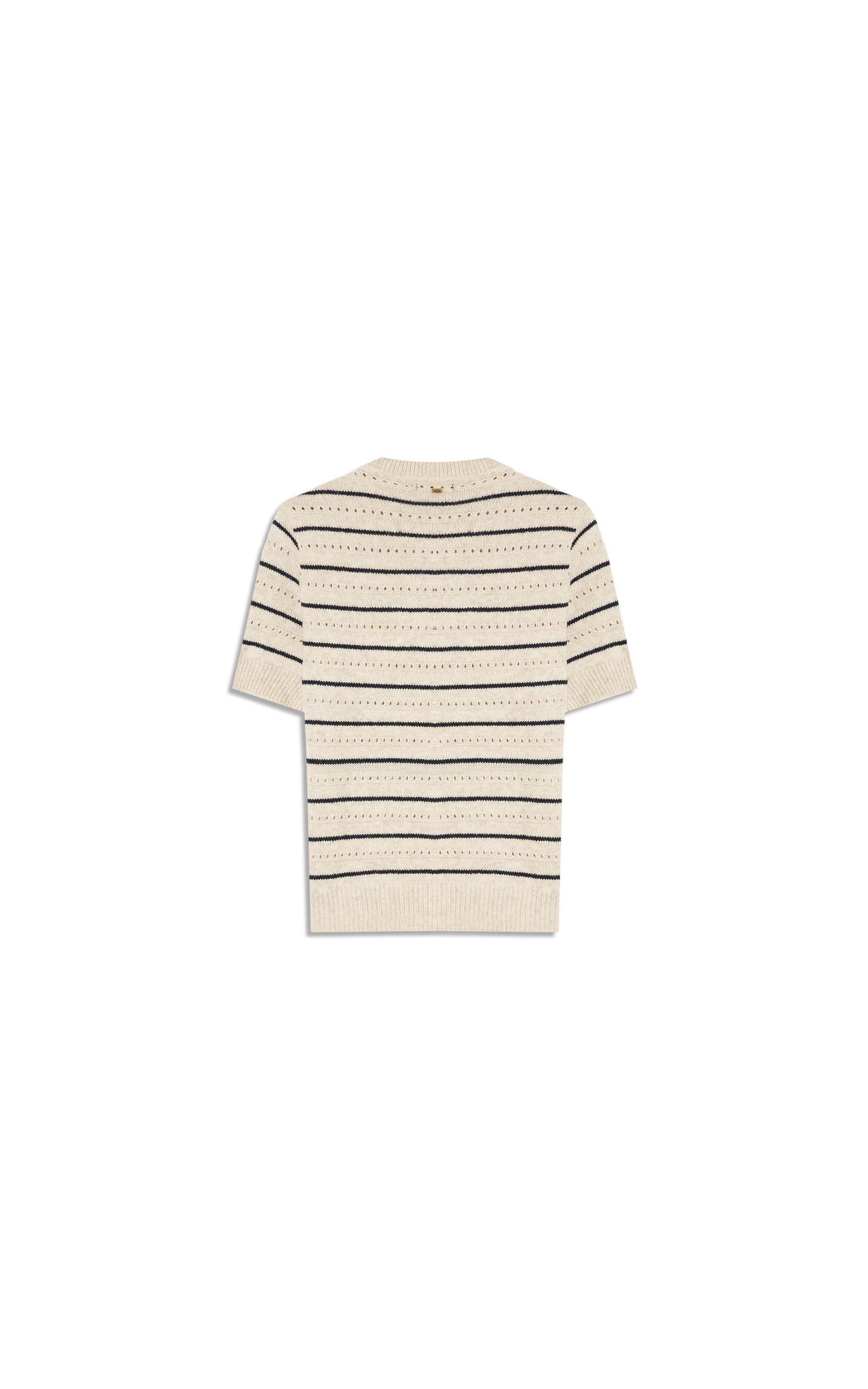 Tricot T-Shirt Lina Listrado Natural