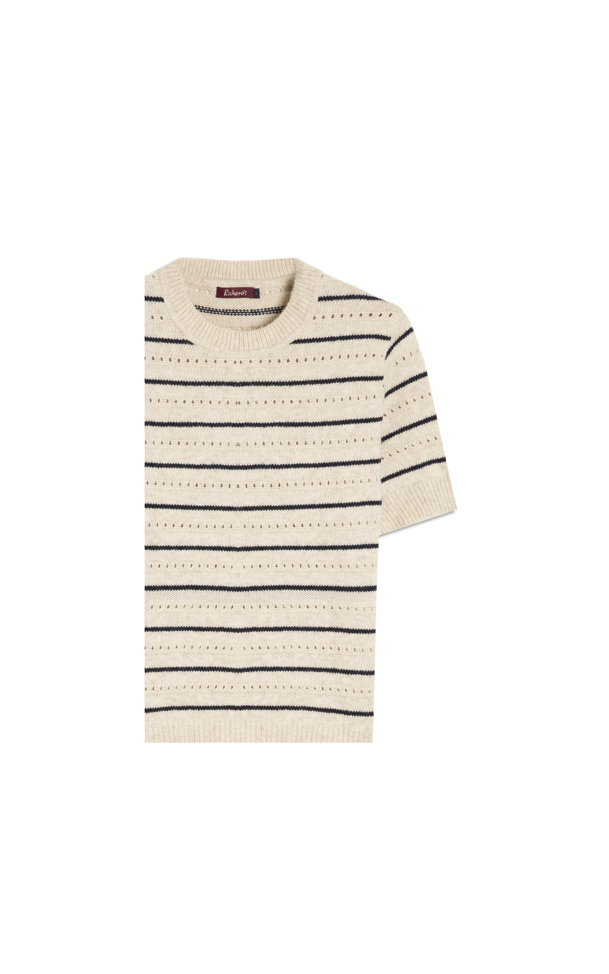 Tricot T-Shirt Lina Listrado Natural