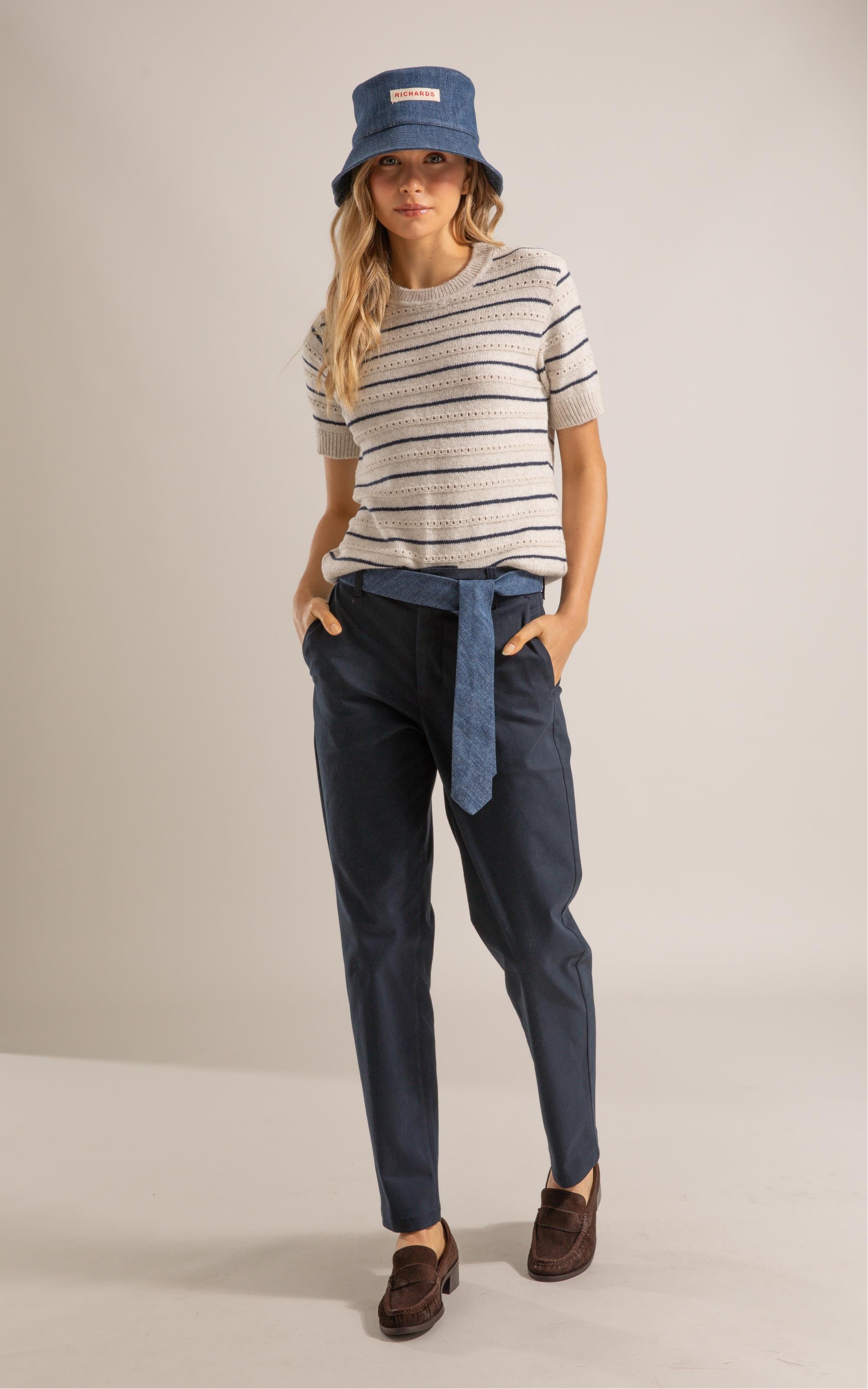Tricot T-Shirt Lina Listrado Natural