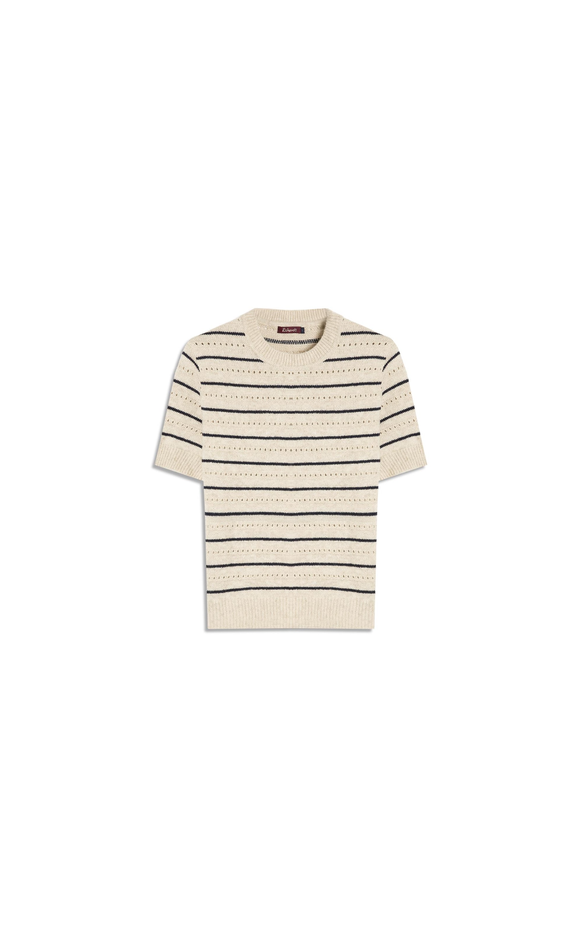 Tricot T-Shirt Lina Listrado Natural