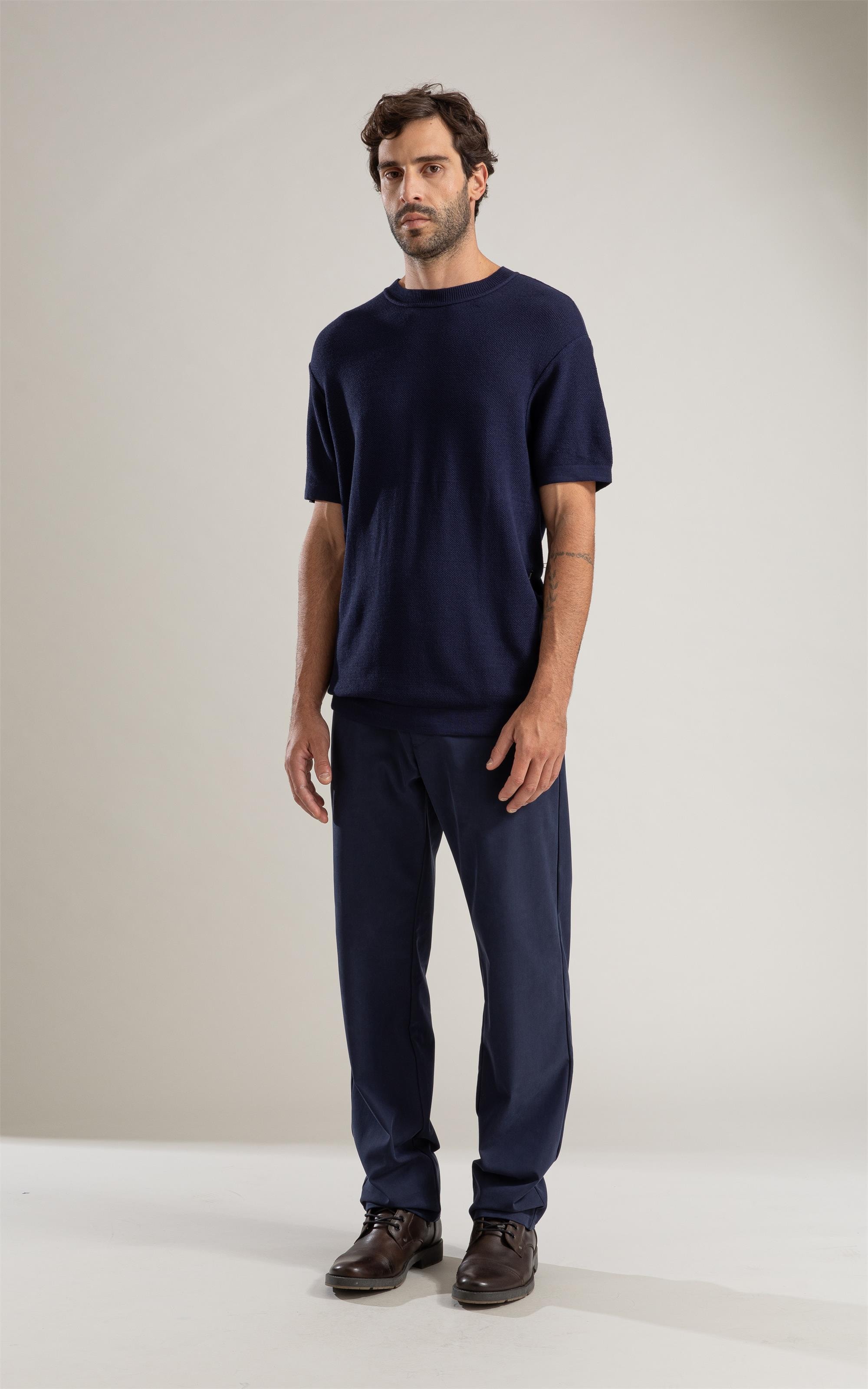 Tricot T-Shirt Piquet Techno Dark Navy