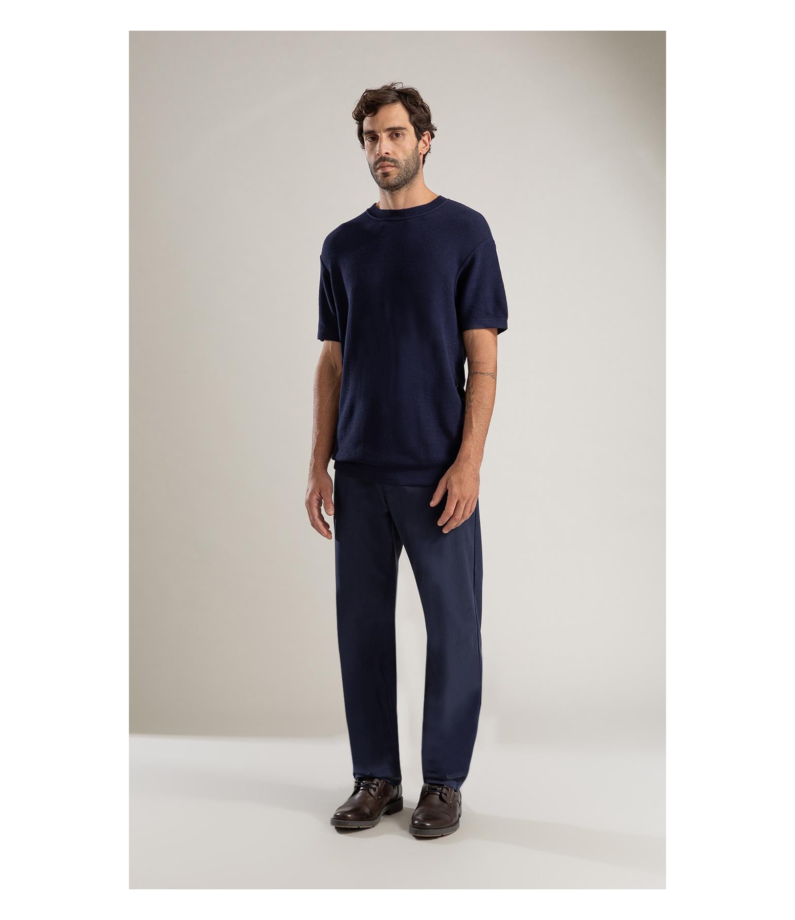 Tricot T-Shirt Piquet Techno Dark Navy