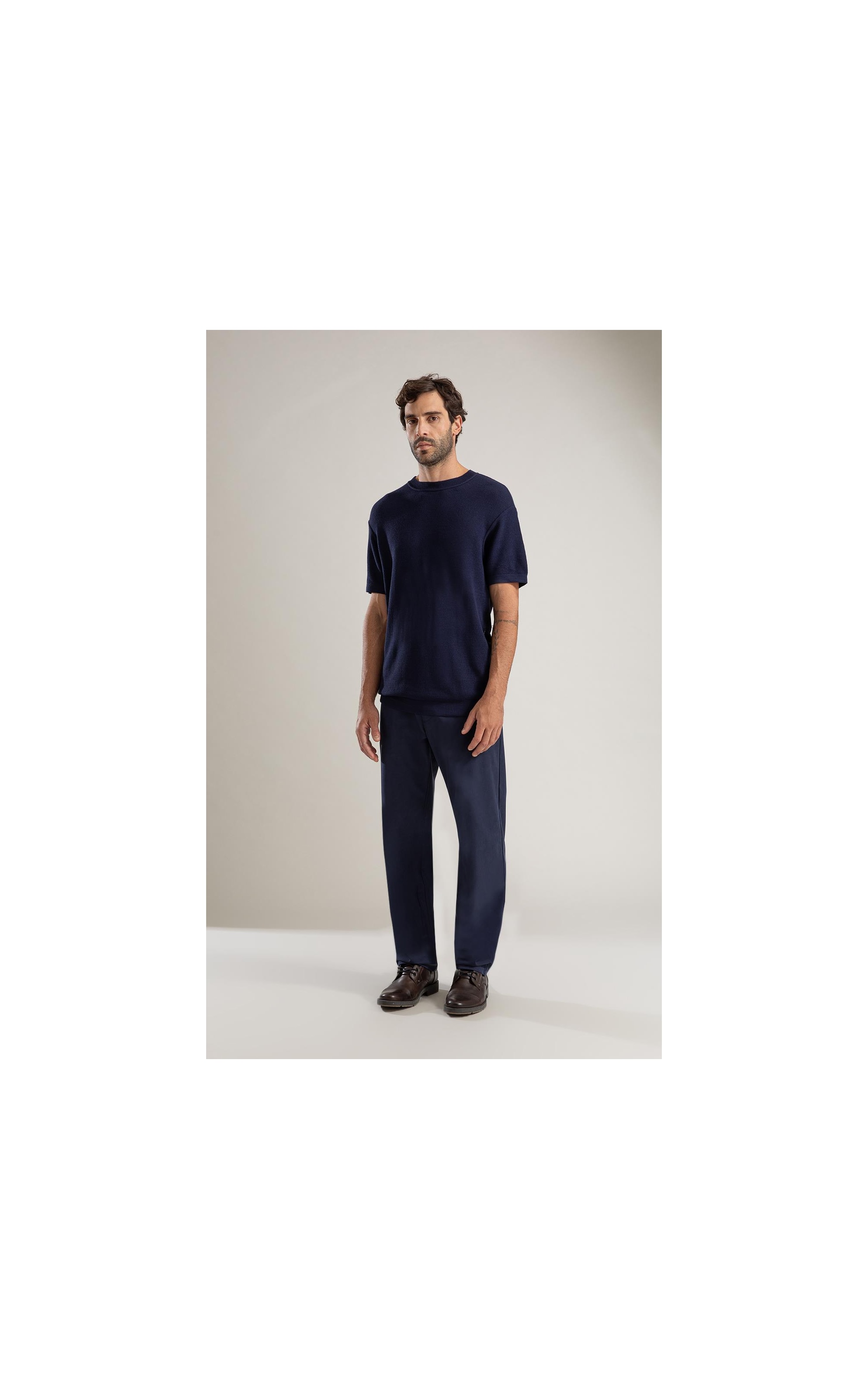 Tricot T-Shirt Piquet Techno Dark Navy