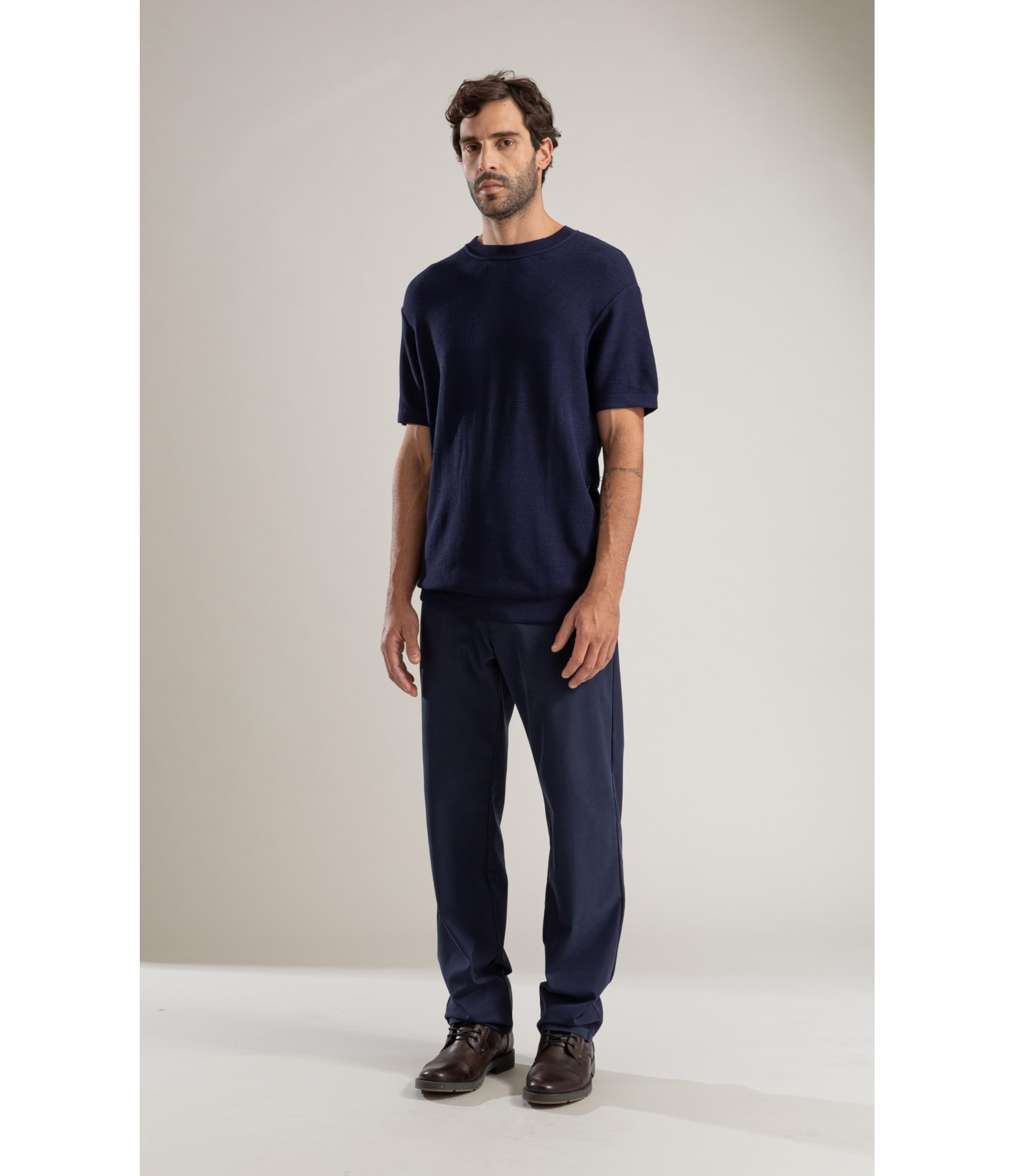 Tricot T-Shirt Piquet Techno Dark Navy