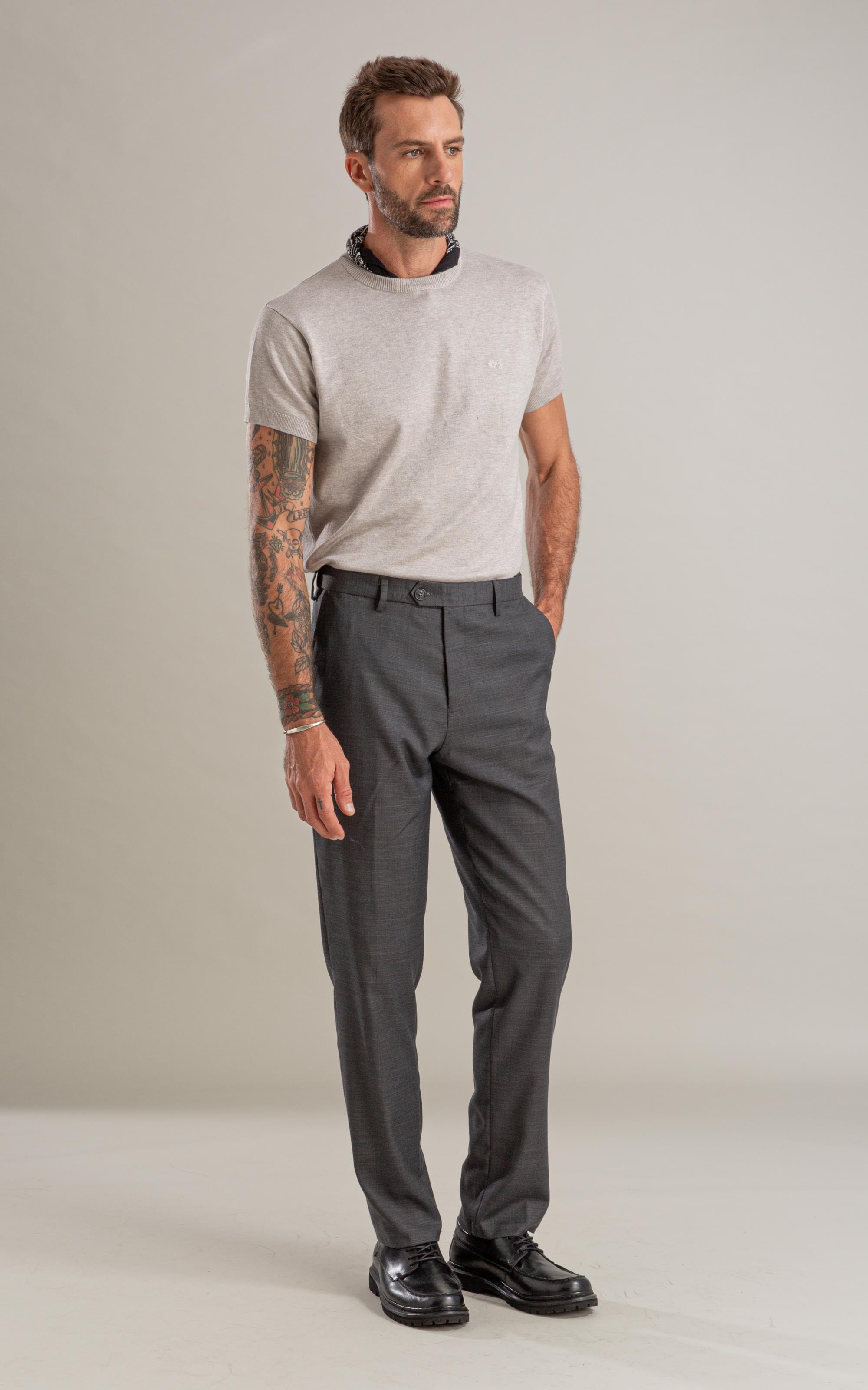 Tricot T-Shirt Rui Basic Cinza Claro