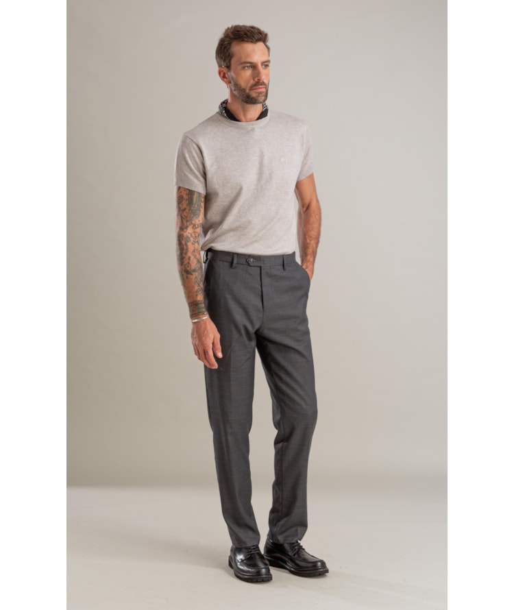 Tricot T-Shirt Rui Basic Cinza Claro