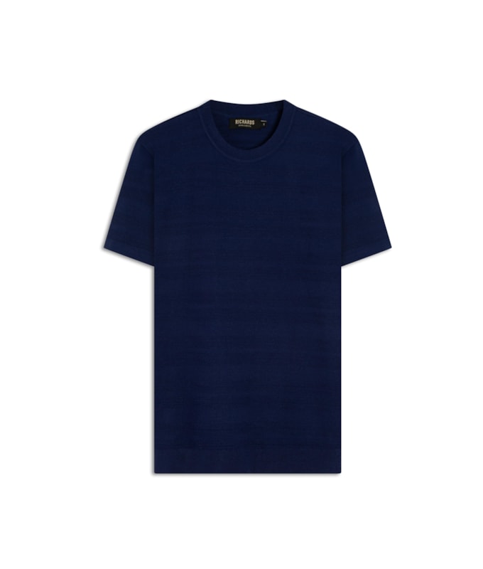 Tricot T-Shirt Textura Listrado Techno m Dark Navy